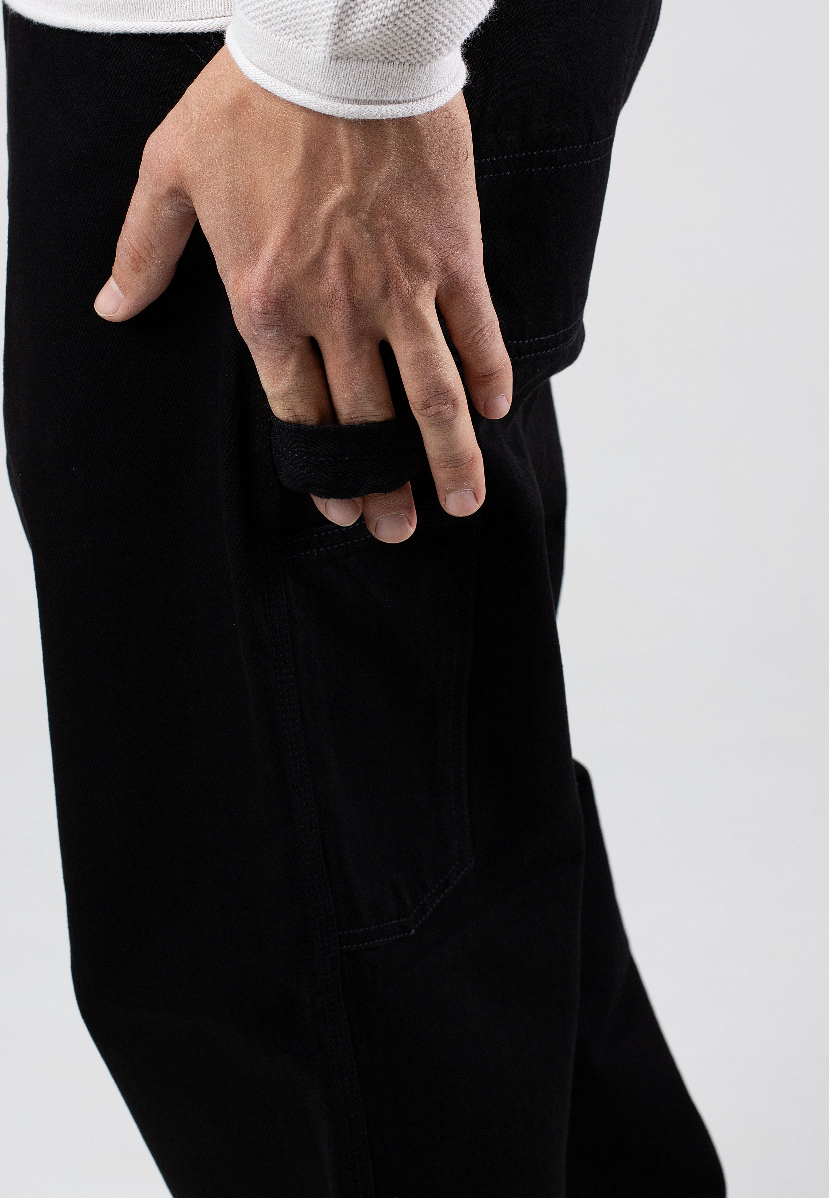 Carhartt WIP - Single Knee Rinsed Black - Jeans | Men-Image