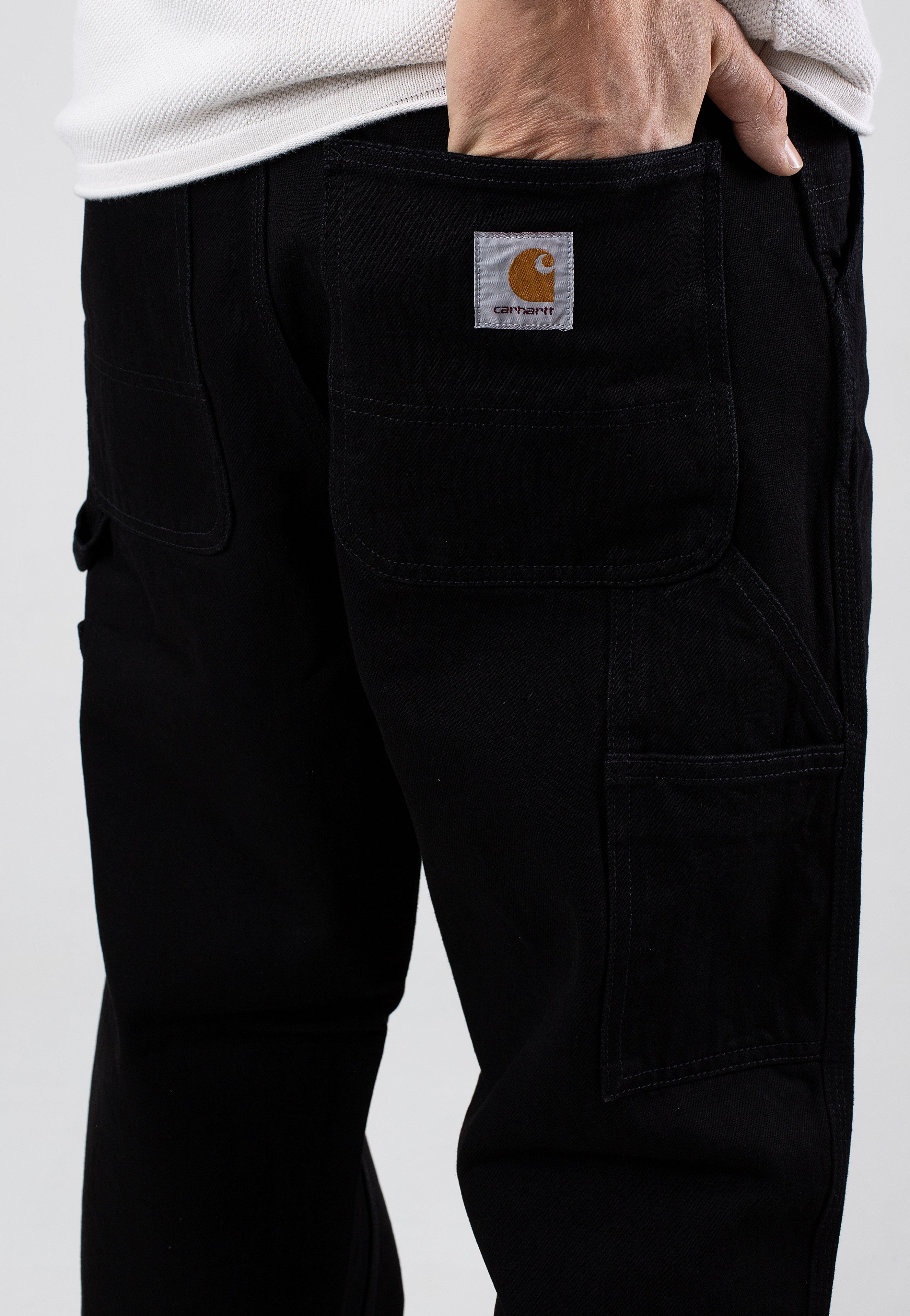 Carhartt WIP - Single Knee Rinsed Black - Jeans | Men-Image