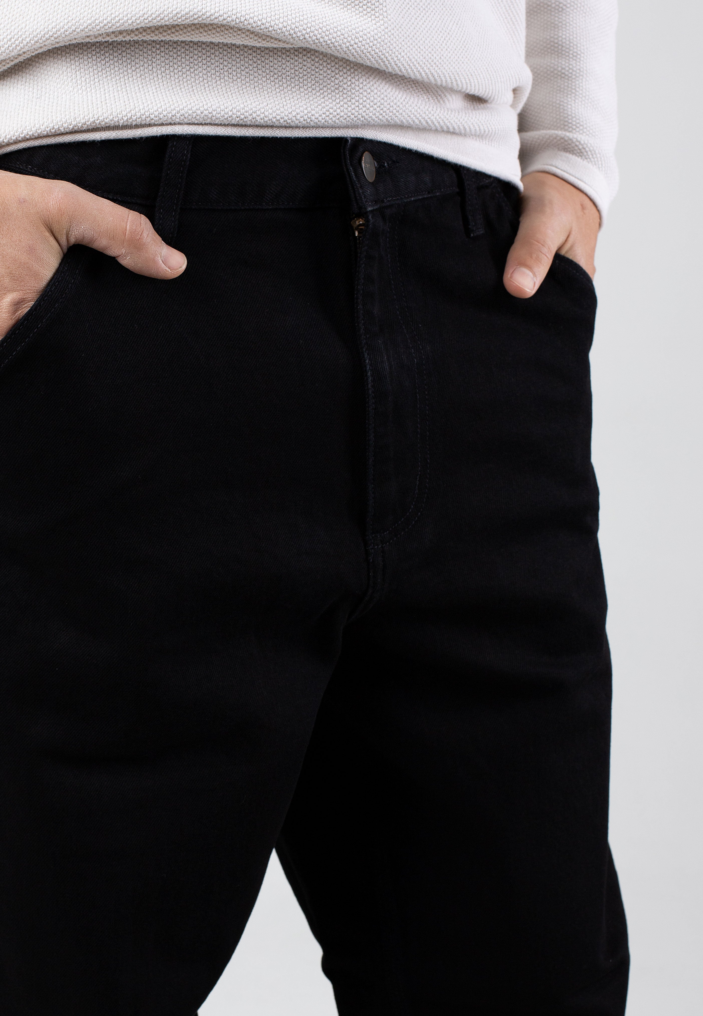 Carhartt WIP - Single Knee Rinsed Black - Jeans | Men-Image