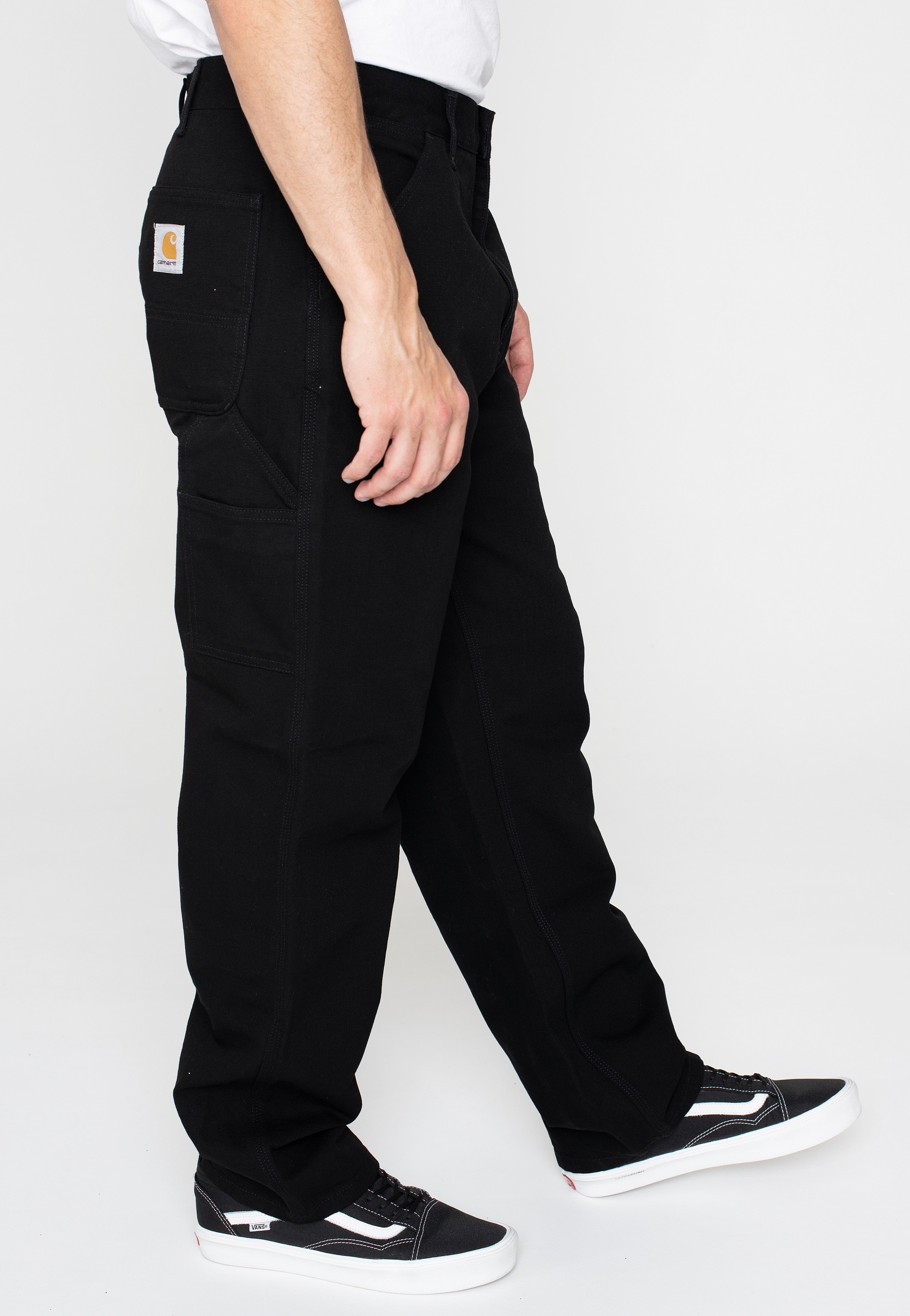 Carhartt WIP - Single Knee Rinsed Black - Pants | Men-Image