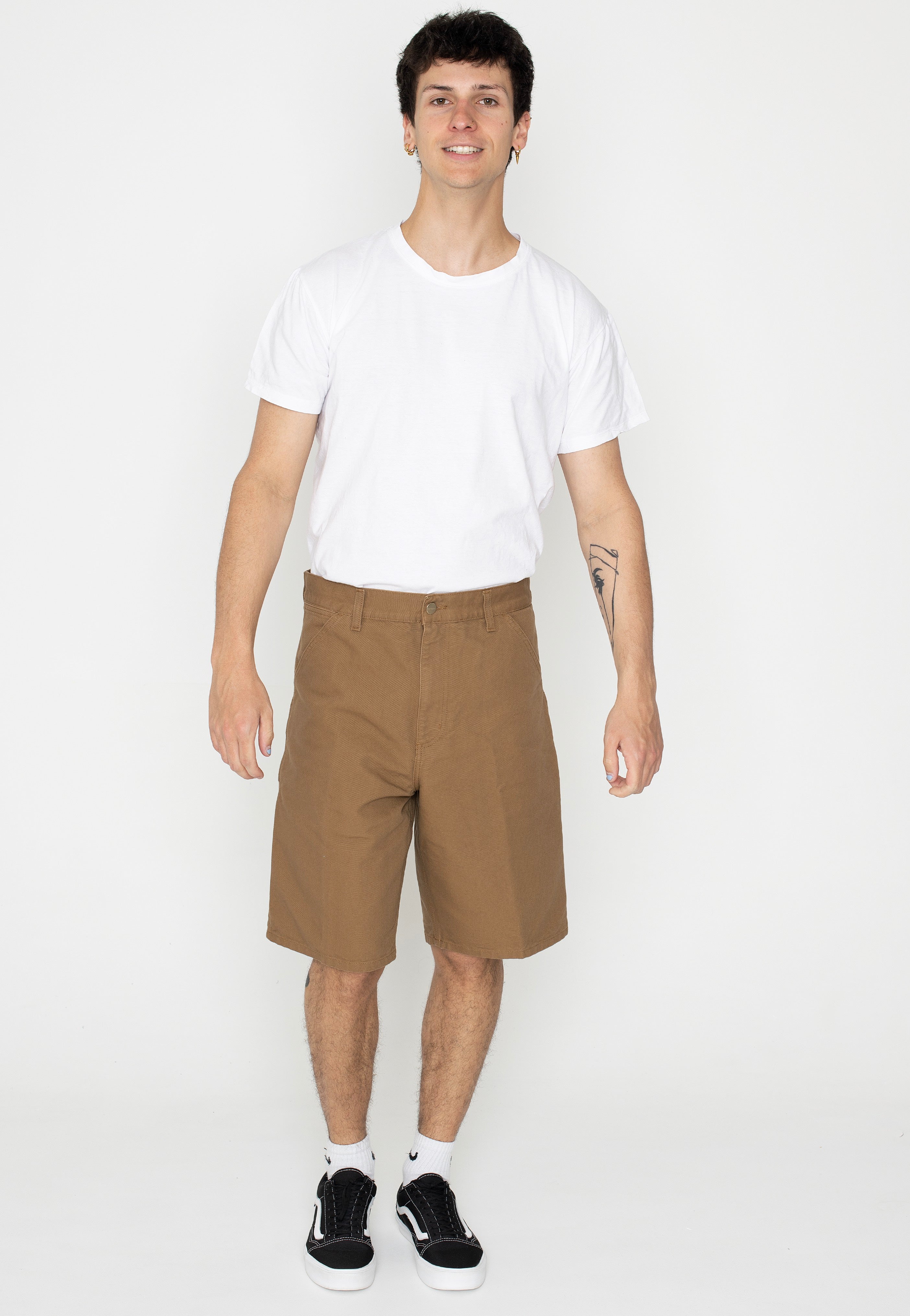 Carhartt WIP - Single Knee Rinsed Hamilton Brown - Shorts | Men-Image