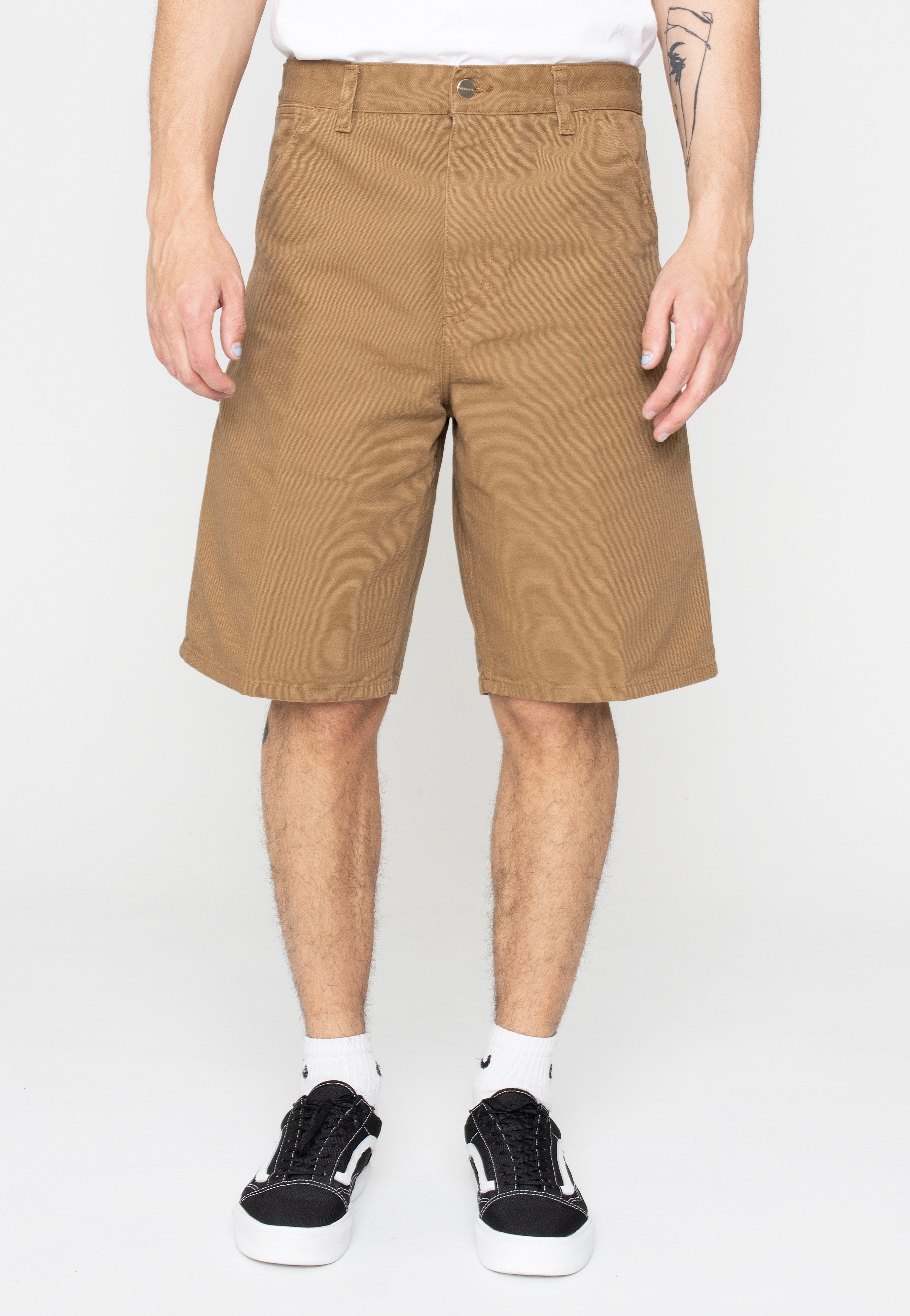 Carhartt WIP - Single Knee Rinsed Hamilton Brown - Shorts | Men-Image