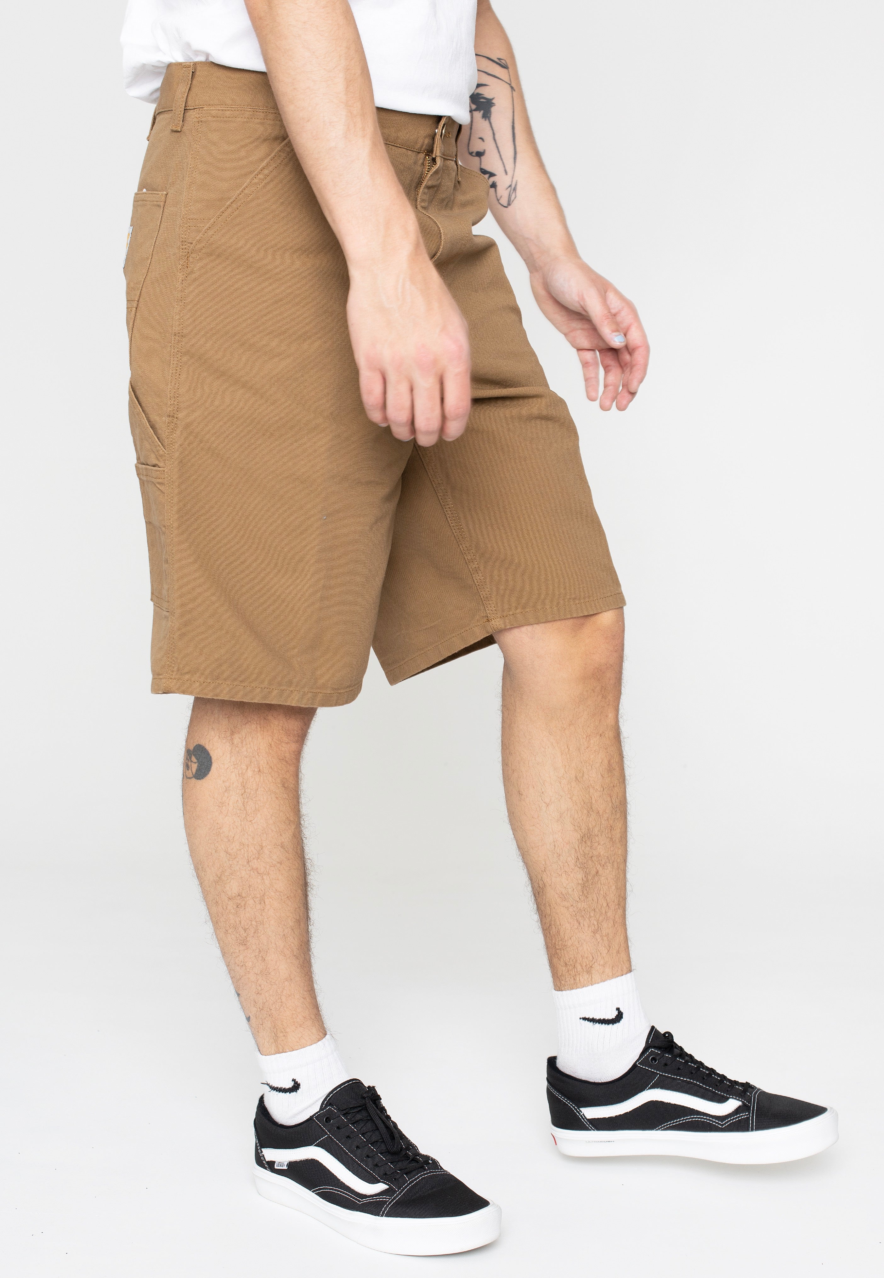 Carhartt WIP - Single Knee Rinsed Hamilton Brown - Shorts | Men-Image