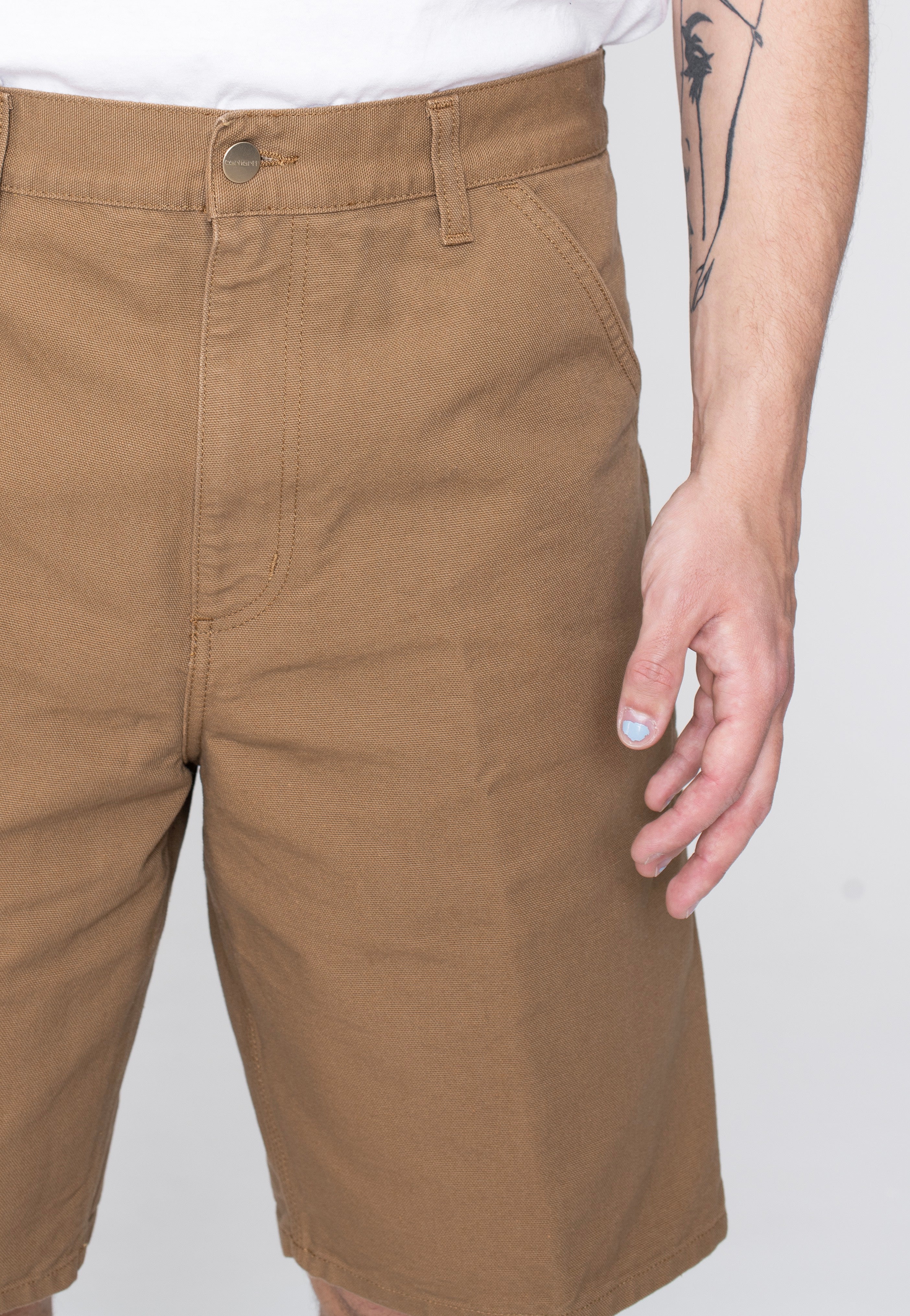 Carhartt WIP - Single Knee Rinsed Hamilton Brown - Shorts | Men-Image