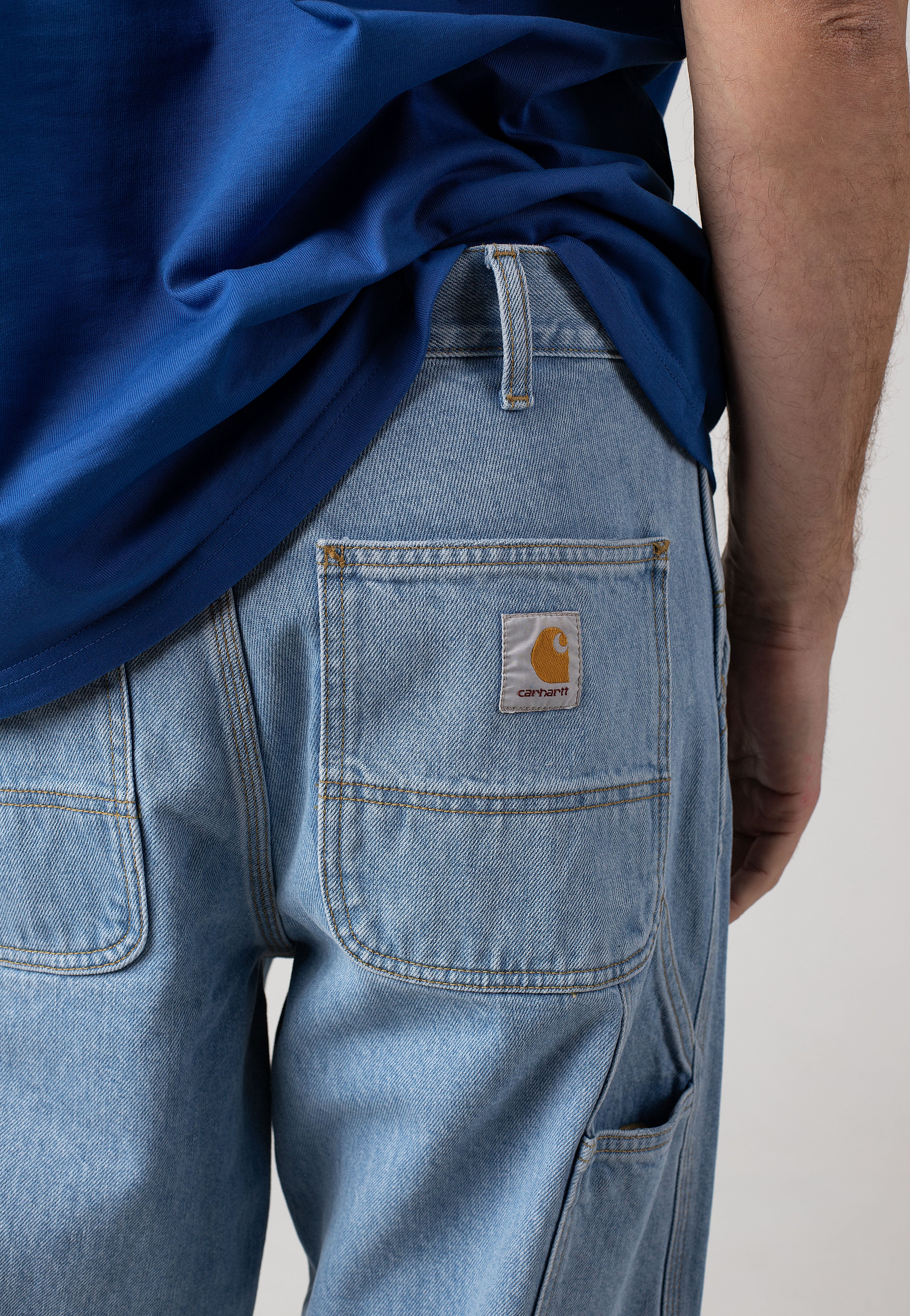 Carhartt WIP - Single Knee Stone Bleached Blue - Jeans | Men-Image