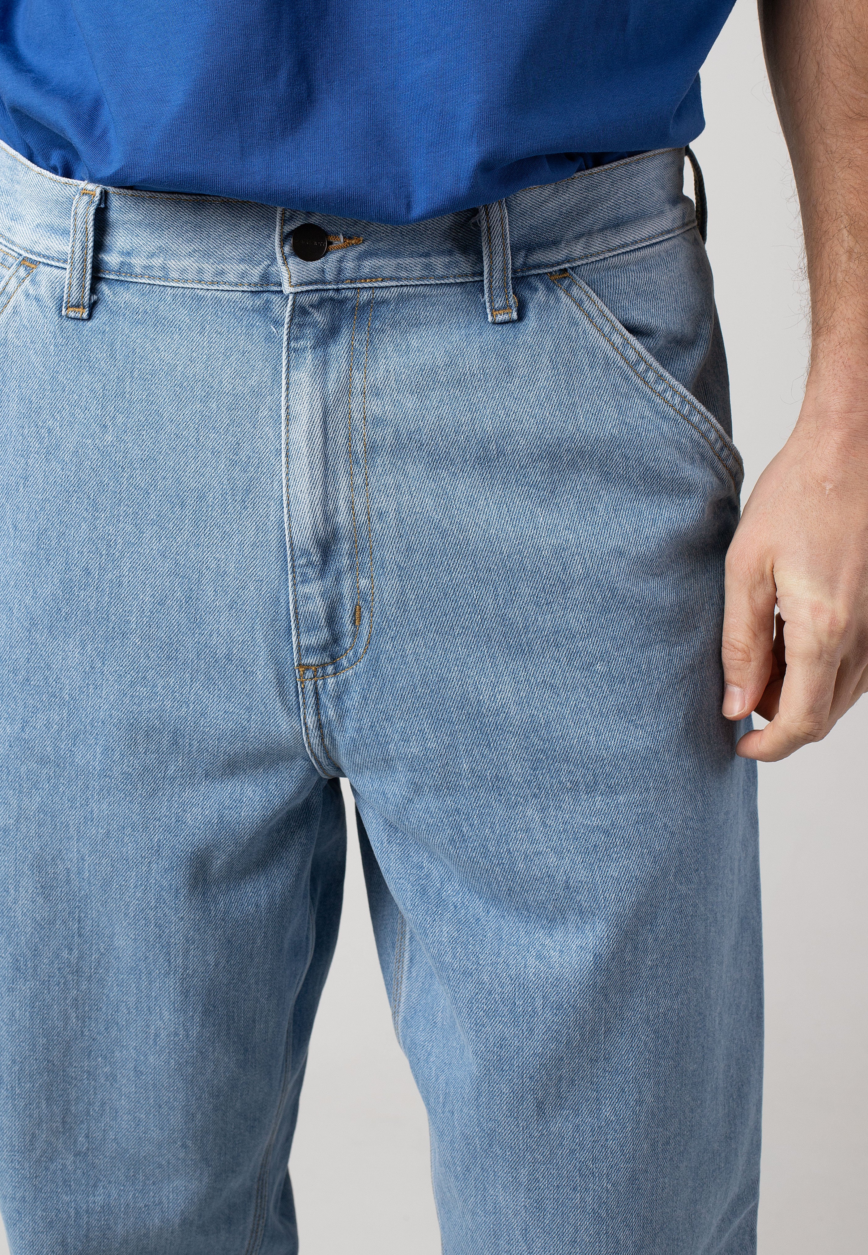 Carhartt WIP - Single Knee Stone Bleached Blue - Jeans | Men-Image