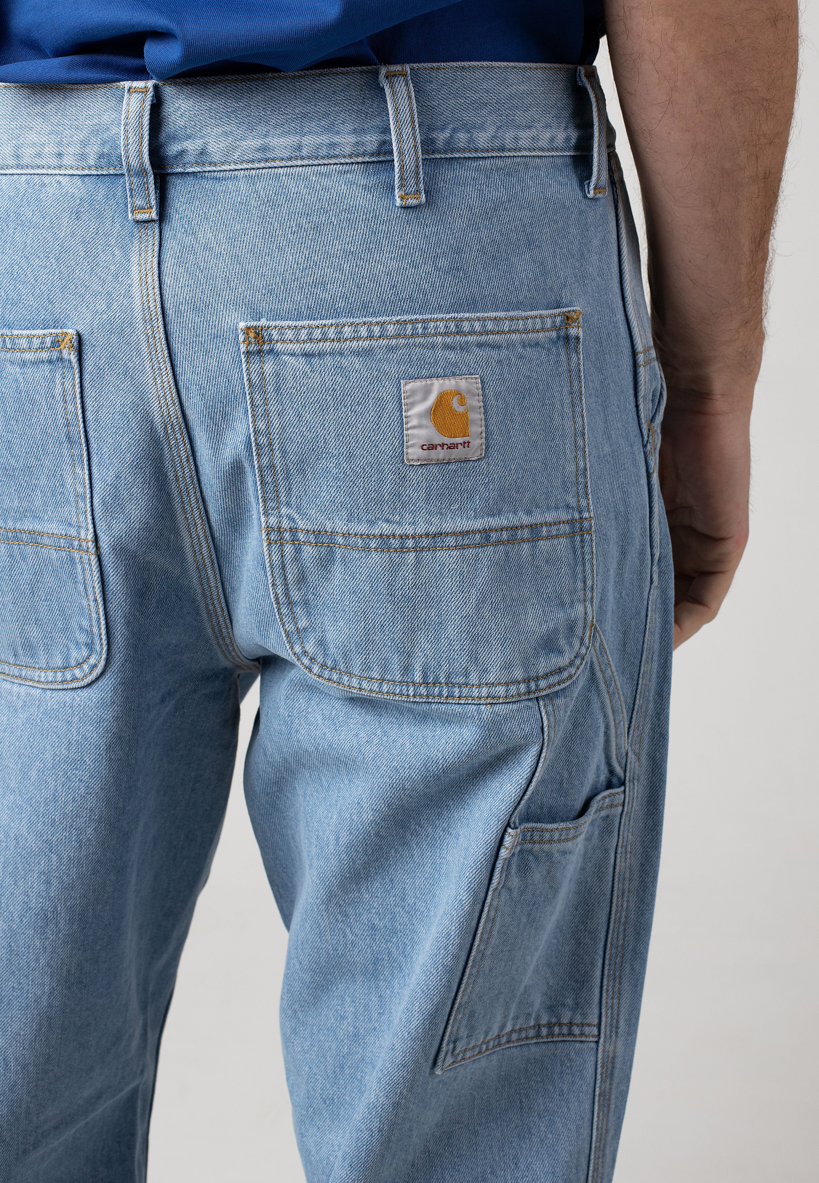 Carhartt WIP - Single Knee Stone Bleached Blue - Jeans | Men-Image