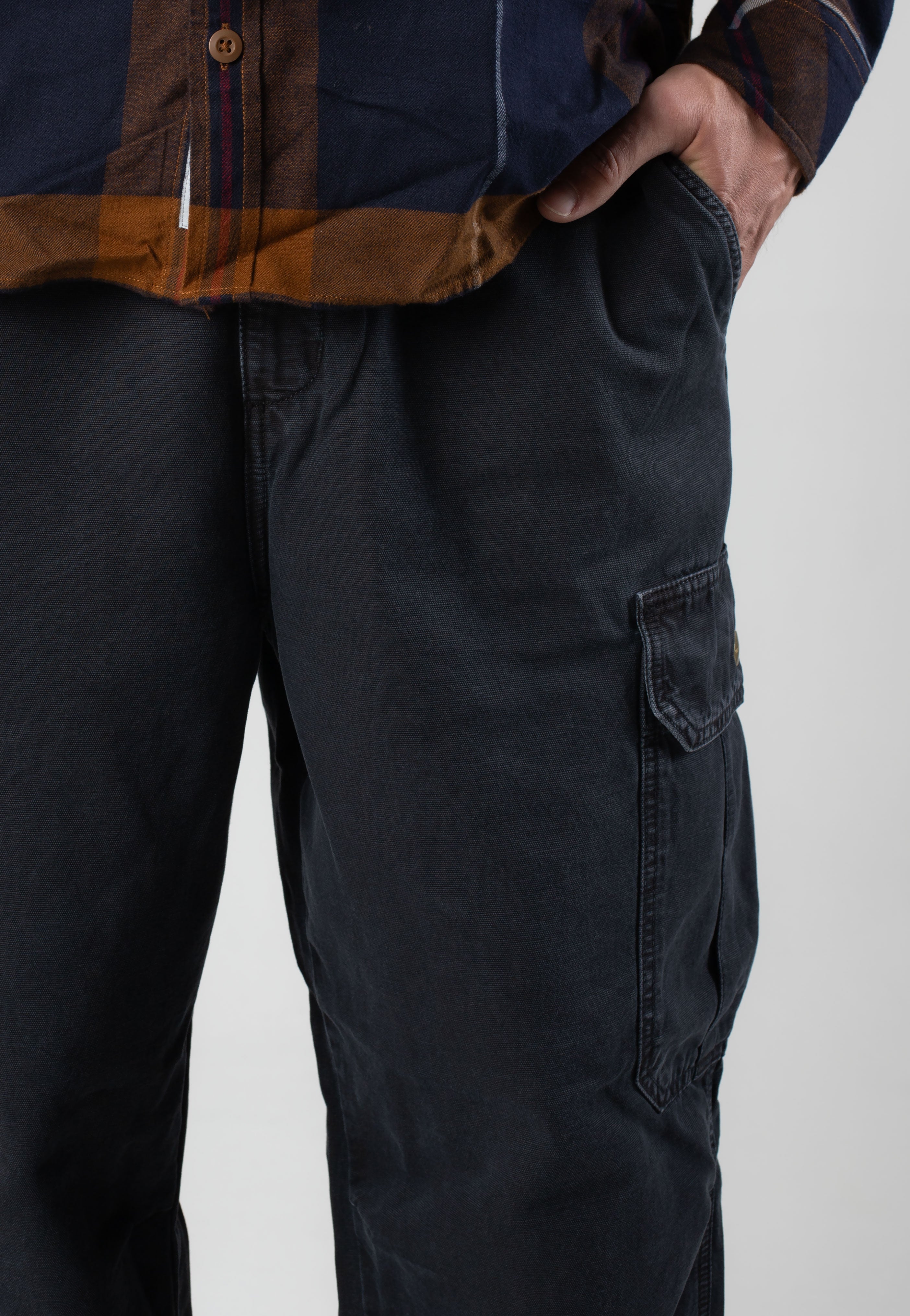 Carhartt WIP - Stanton Cargo Stone Dyed Black - Pants | Men-Image