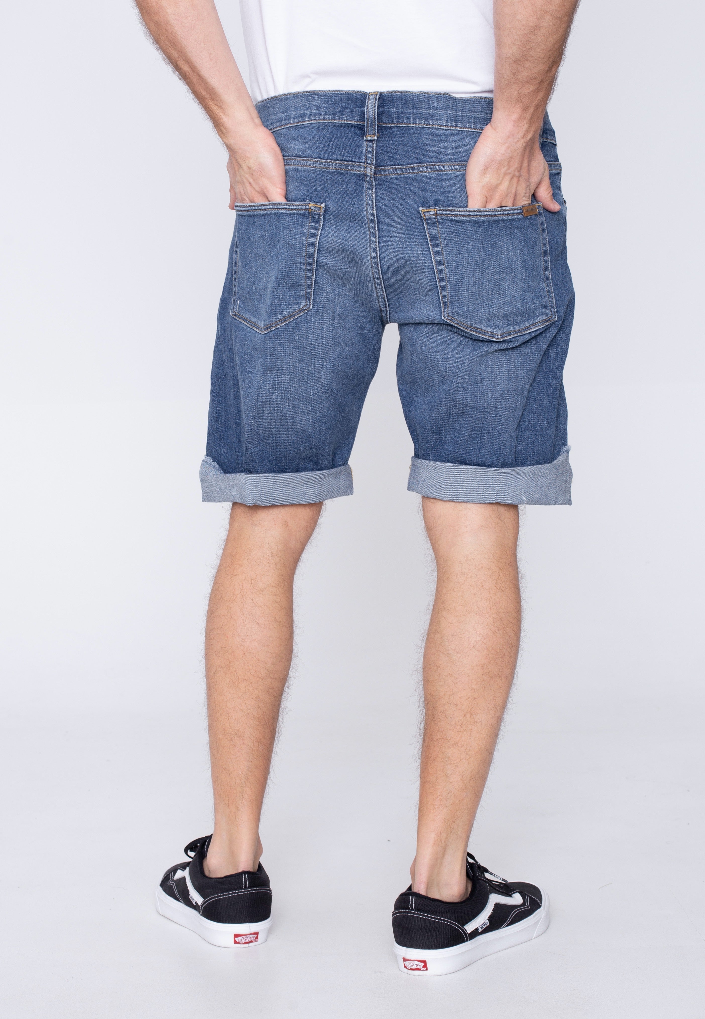 Carhartt WIP - Swell Blue Mid Used Wash - Shorts | Men-Image