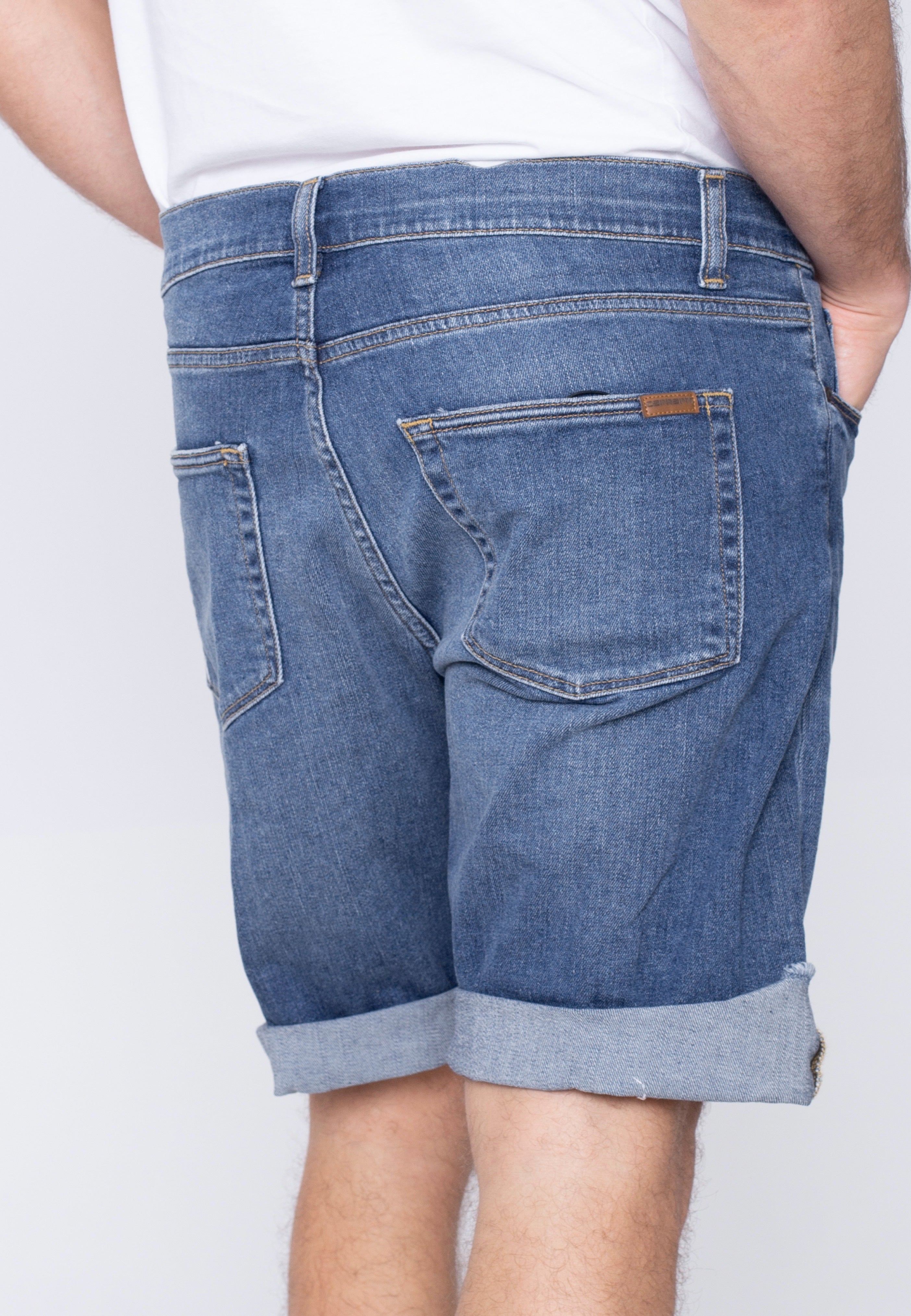 Carhartt WIP - Swell Blue Mid Used Wash - Shorts | Men-Image