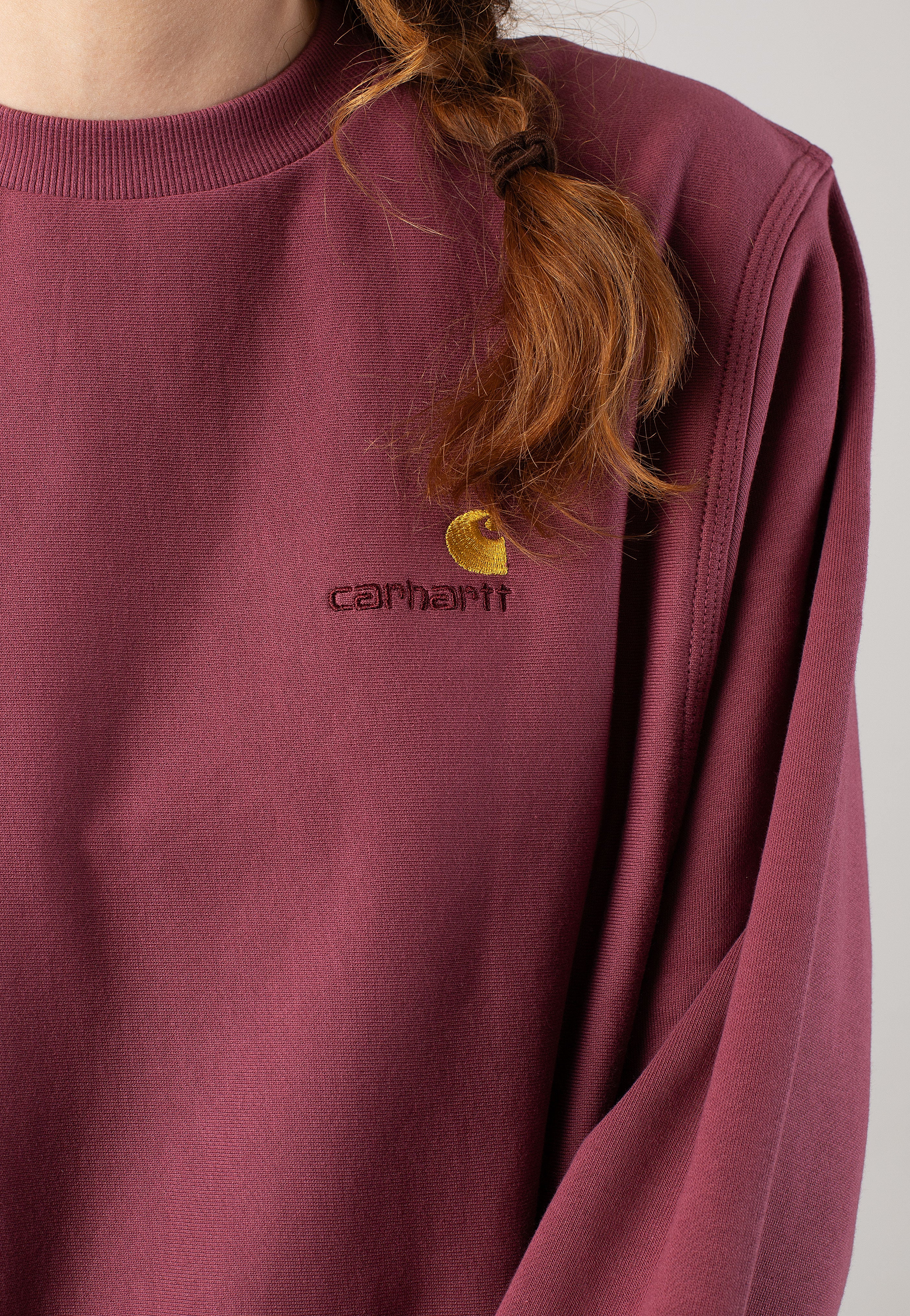 Carhartt WIP - W' American Script Dusty Fuchsia - Sweater | Women-Image