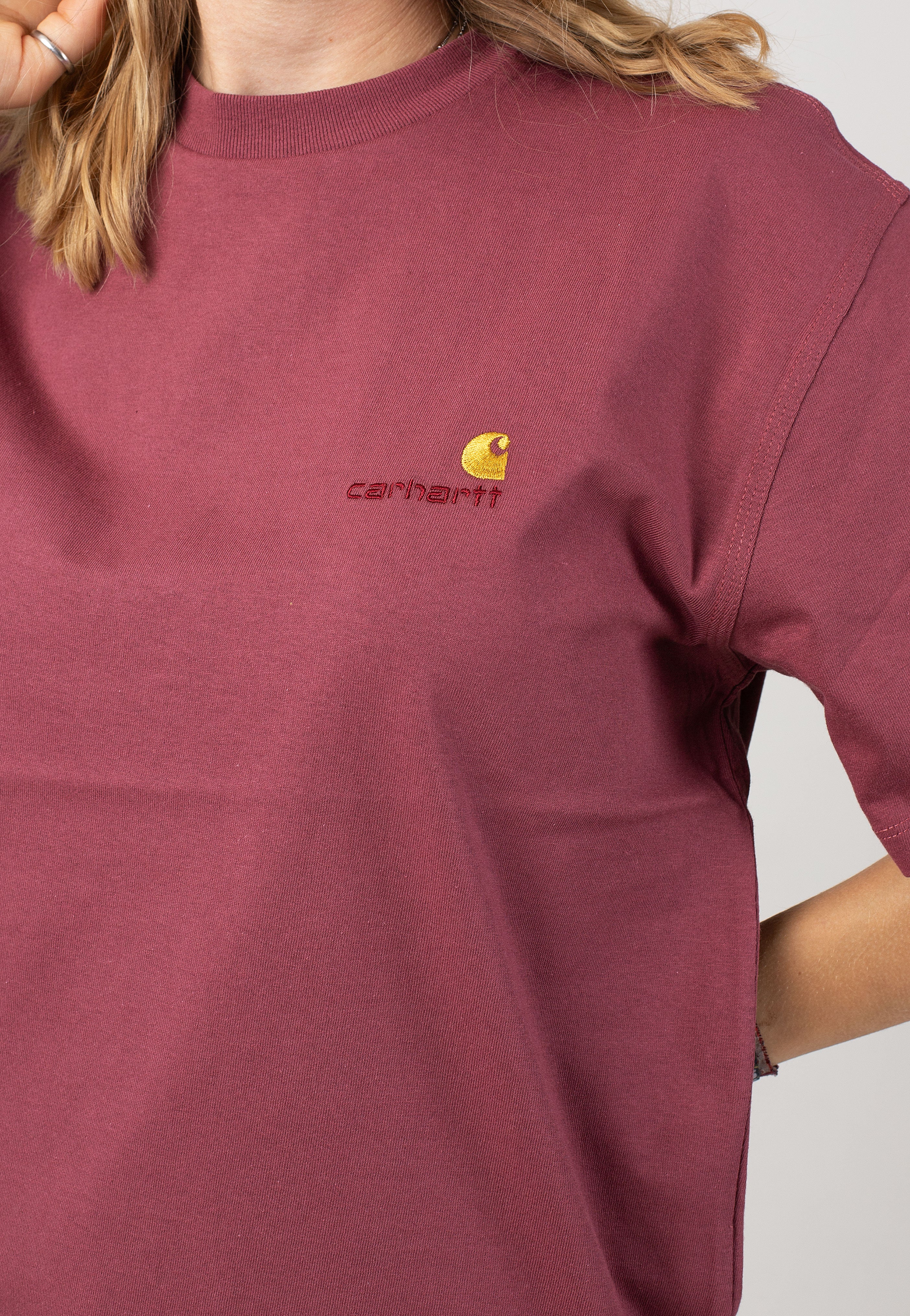 Carhartt WIP - W' American Script Dusty Fuchsia - T-Shirt | Women-Image