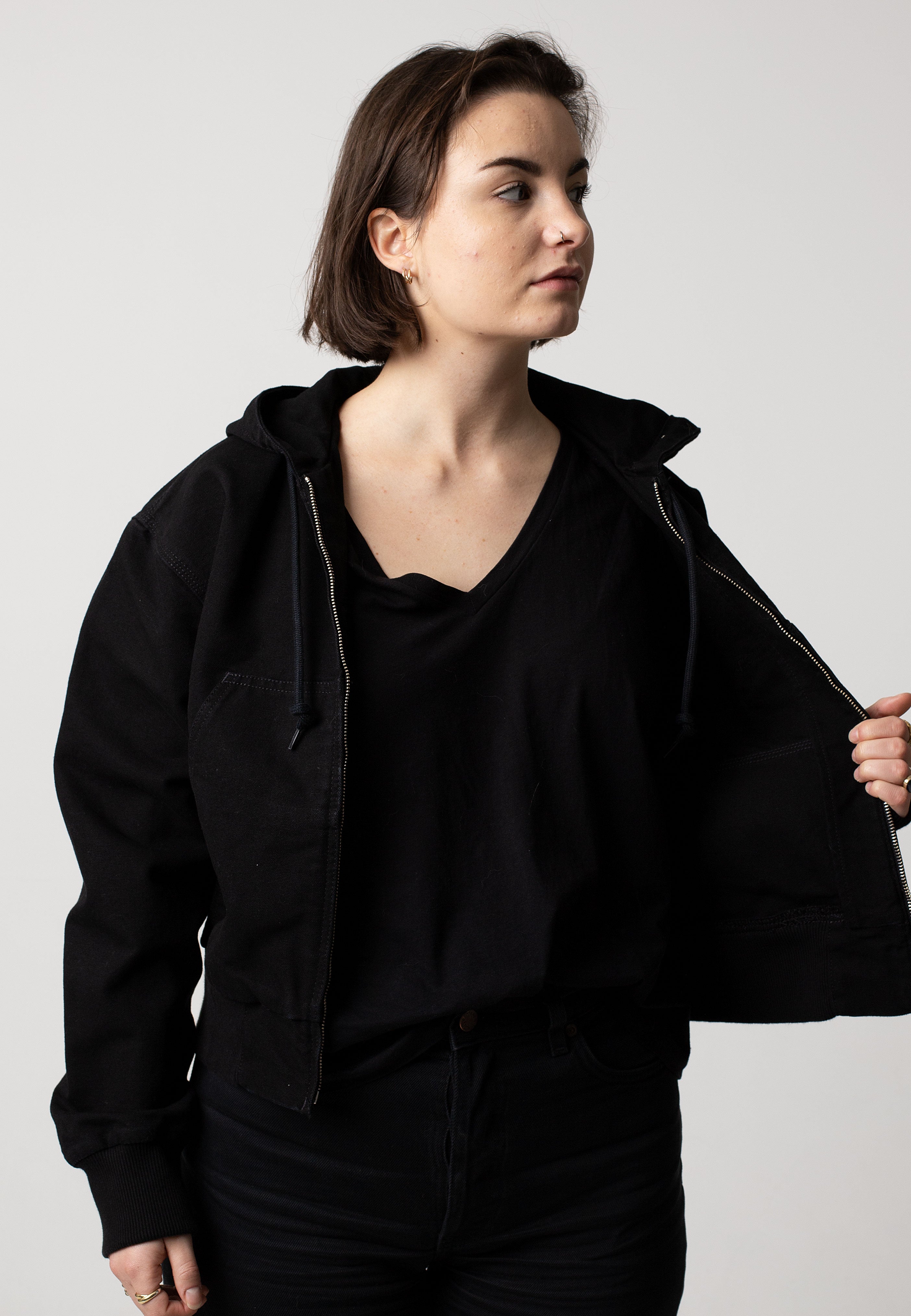 Carhartt WIP - W' Amherst Rinsed Black - Jacket | Women-Image