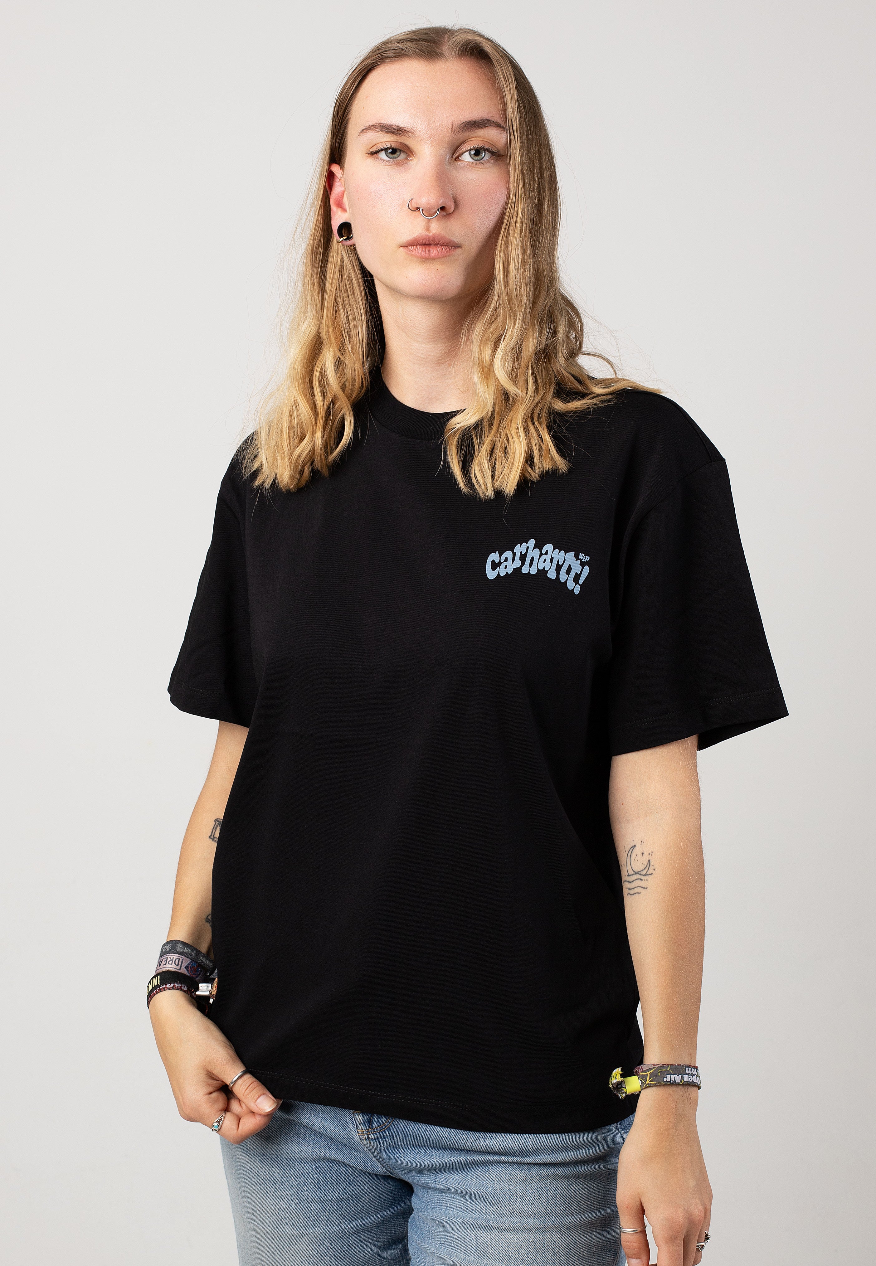 Carhartt WIP - W' Amour Black/Misty Sky - T-Shirt | Women-Image