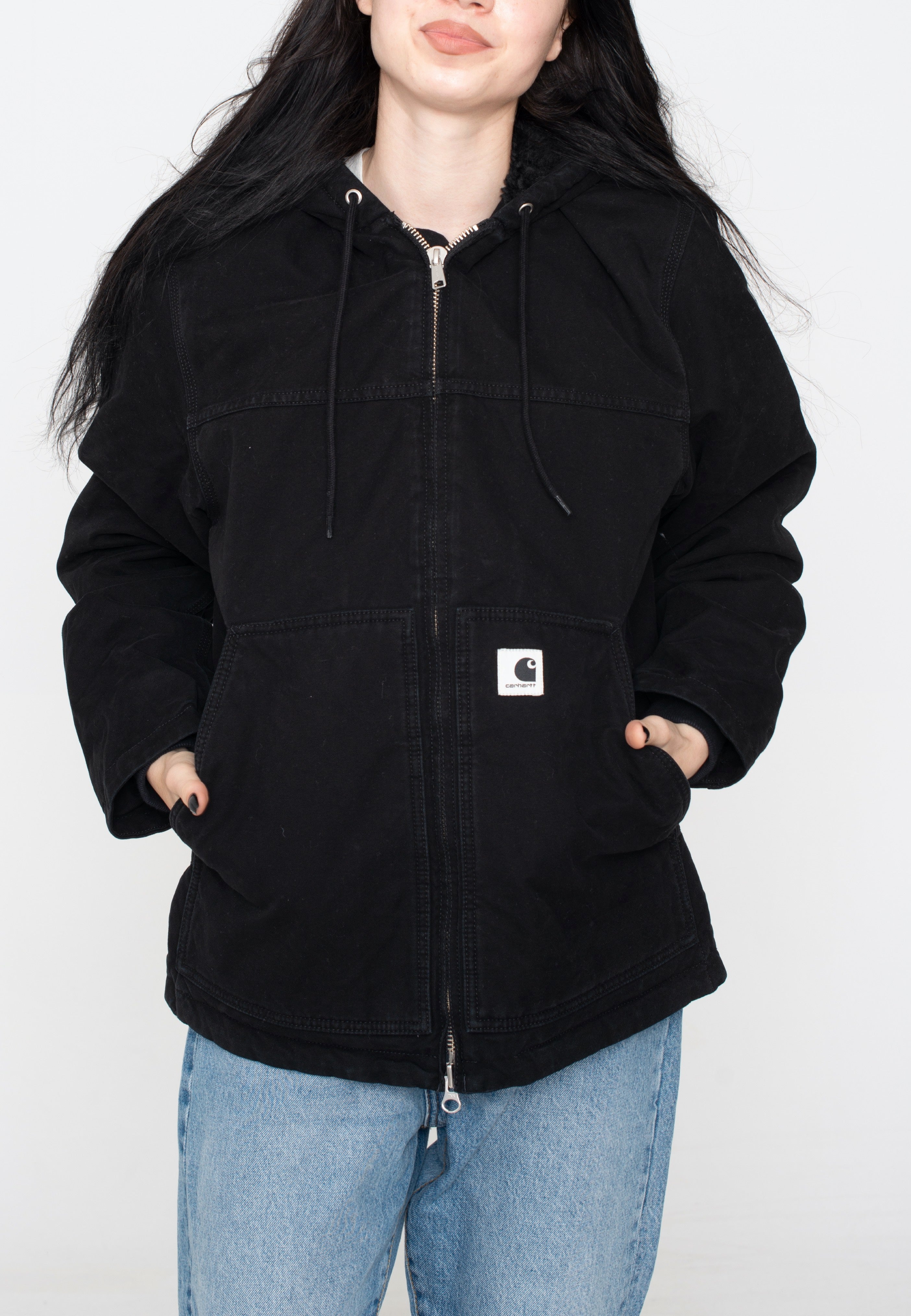 Carhartt WIP - W' Arlington Heavy Stone Wash Black - Jacket | Women-Image