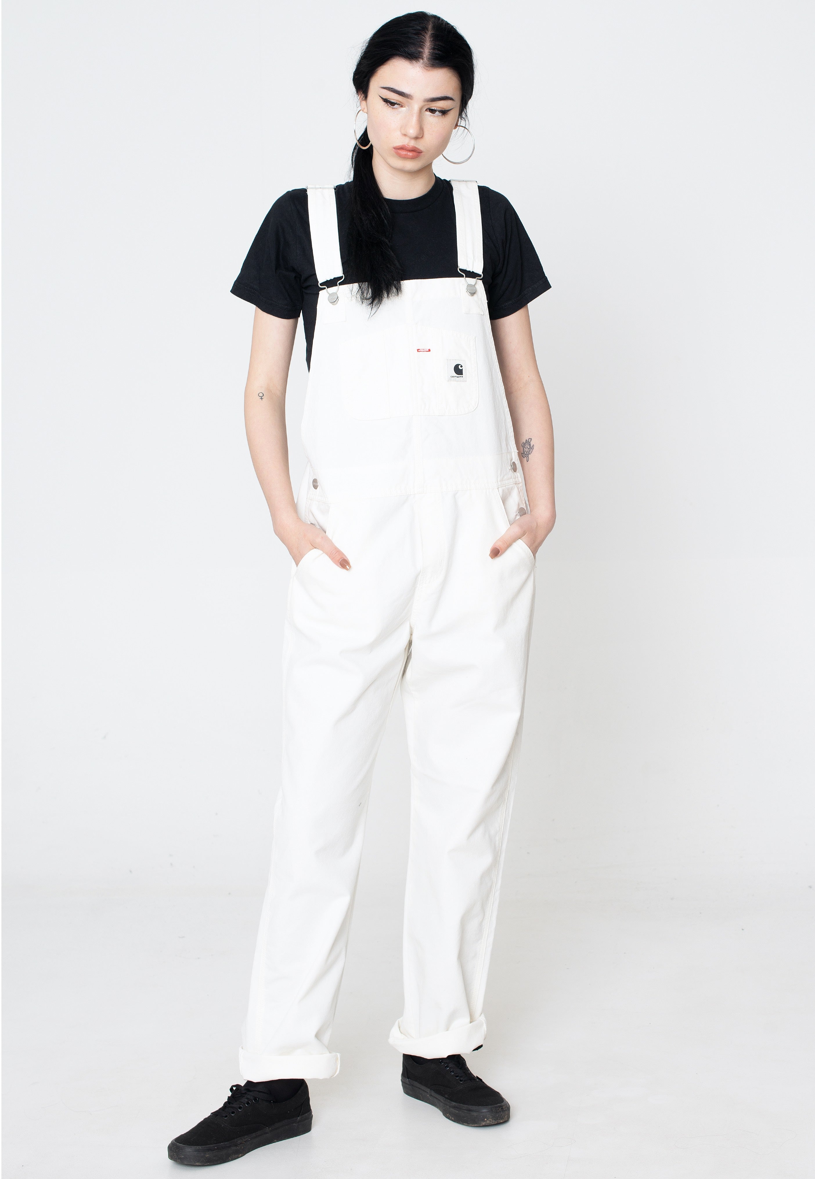 Carhartt WIP - W' Bib Heavy Stone Wash Wax - Dungarees | Women-Image