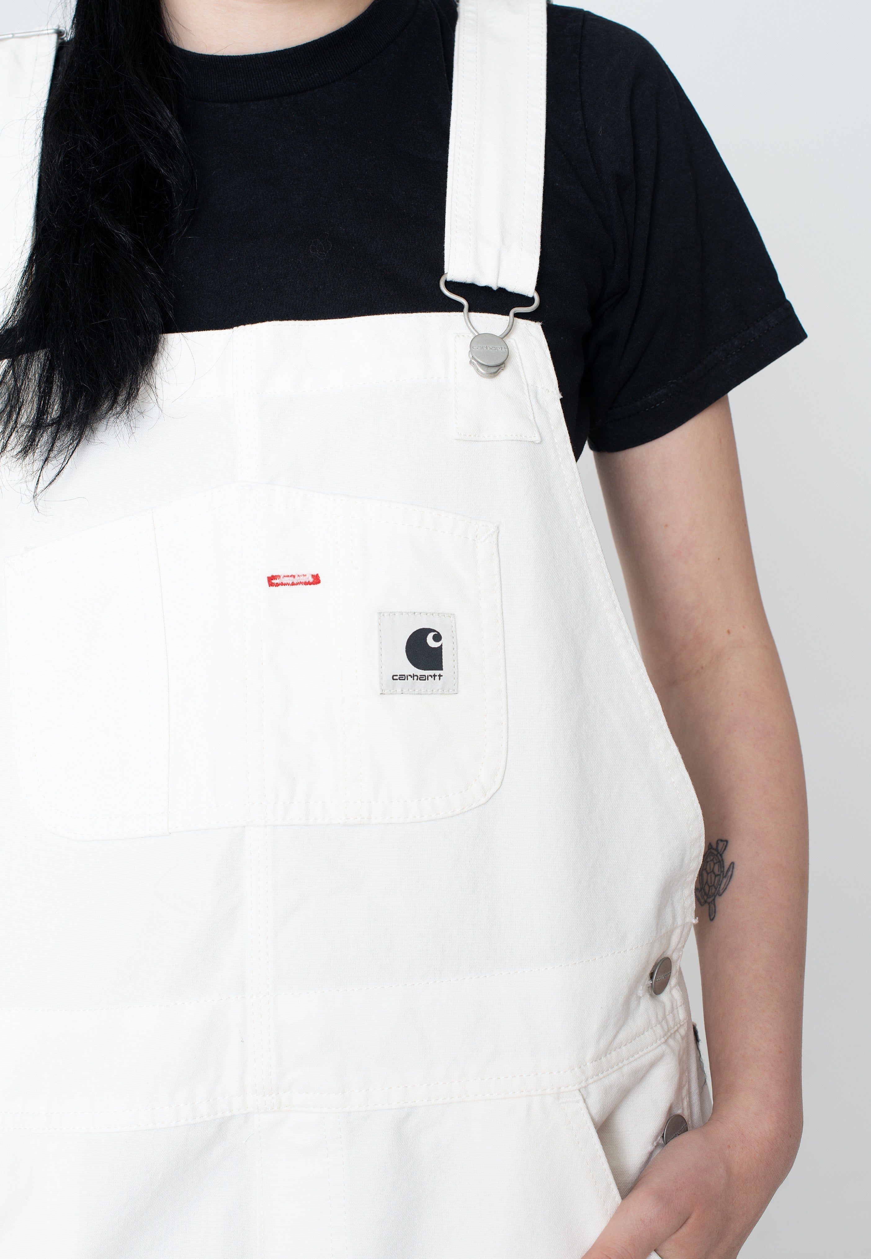 Carhartt WIP - W' Bib Heavy Stone Wash Wax - Dungarees | Women-Image