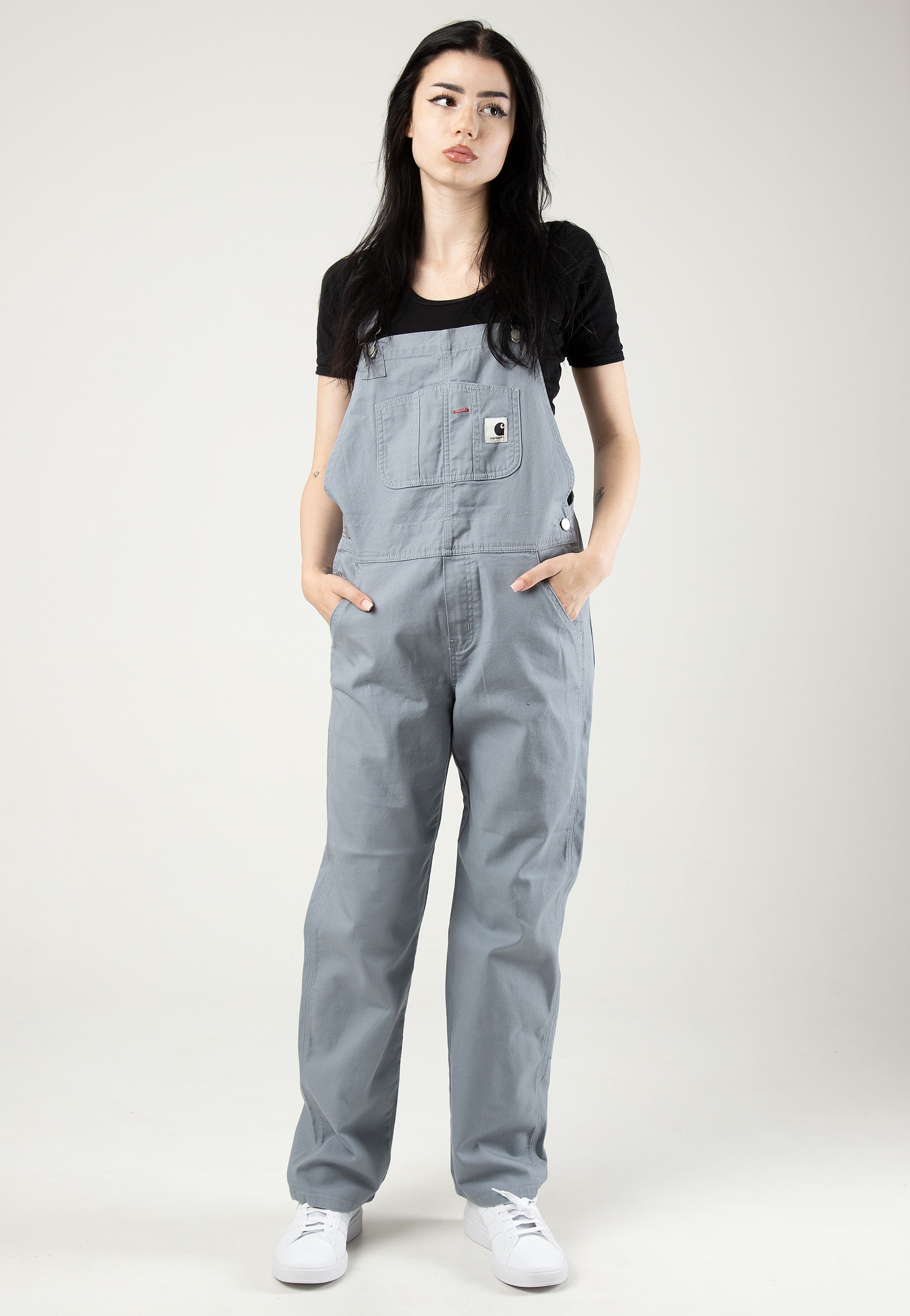 Carhartt WIP - W' Bib Overall Straight Rinsed Mirror - Dungarees | Women-Image