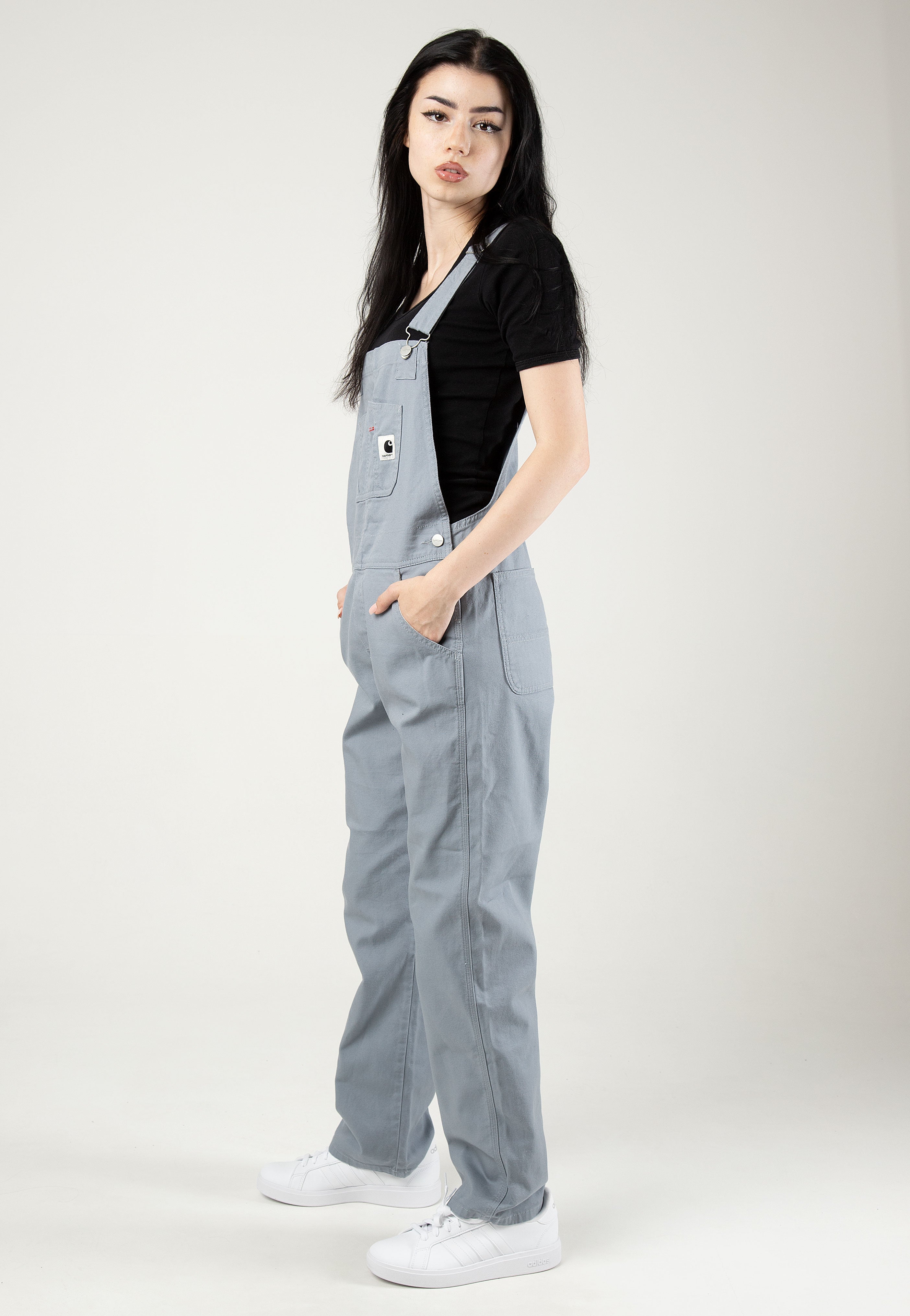 Carhartt WIP - W' Bib Overall Straight Rinsed Mirror - Dungarees | Women-Image