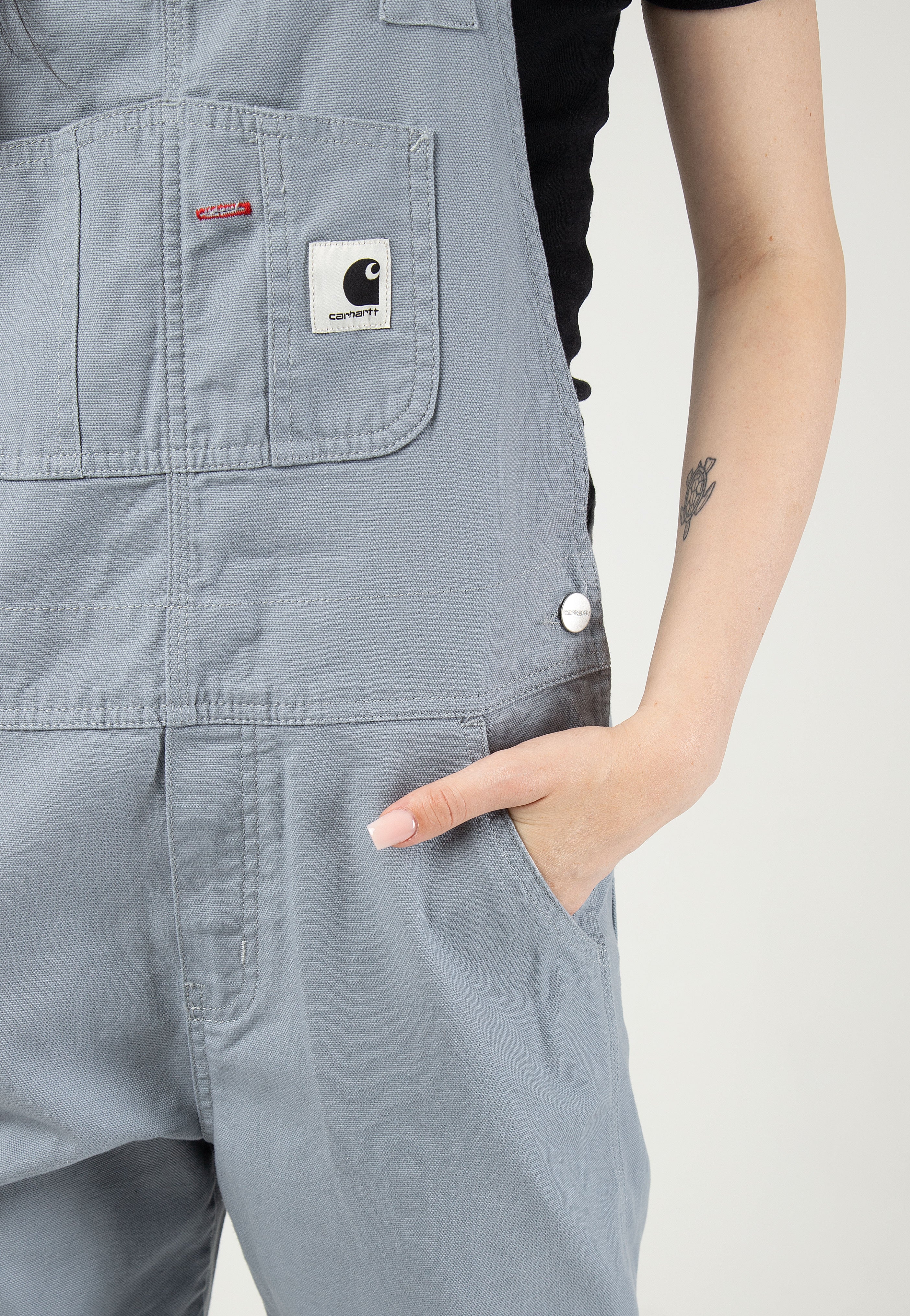 Carhartt WIP - W' Bib Overall Straight Rinsed Mirror - Dungarees | Women-Image