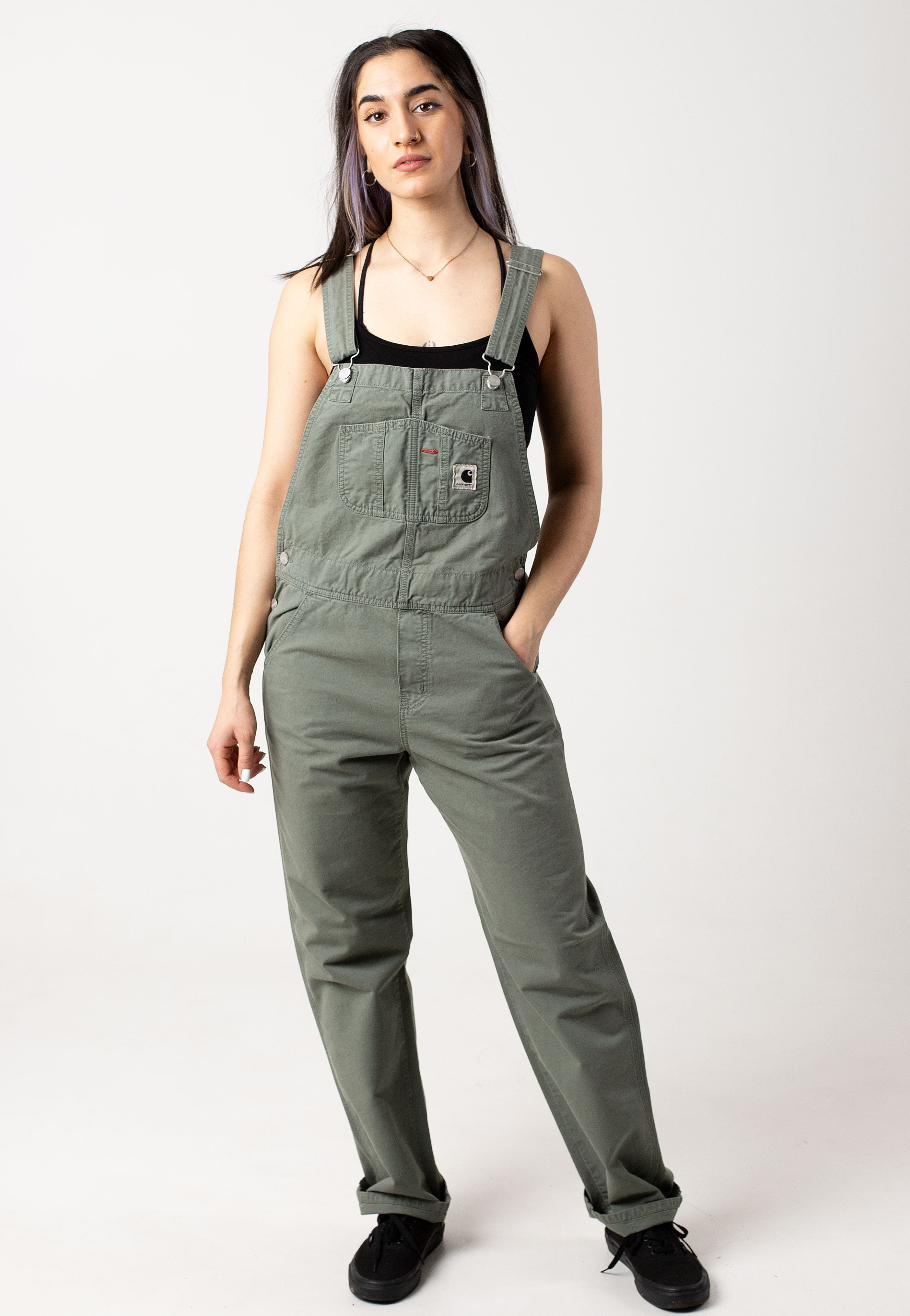 Carhartt WIP - W' Bib Overall Straight Garment Dyed Park - Dungarees | Women-Image