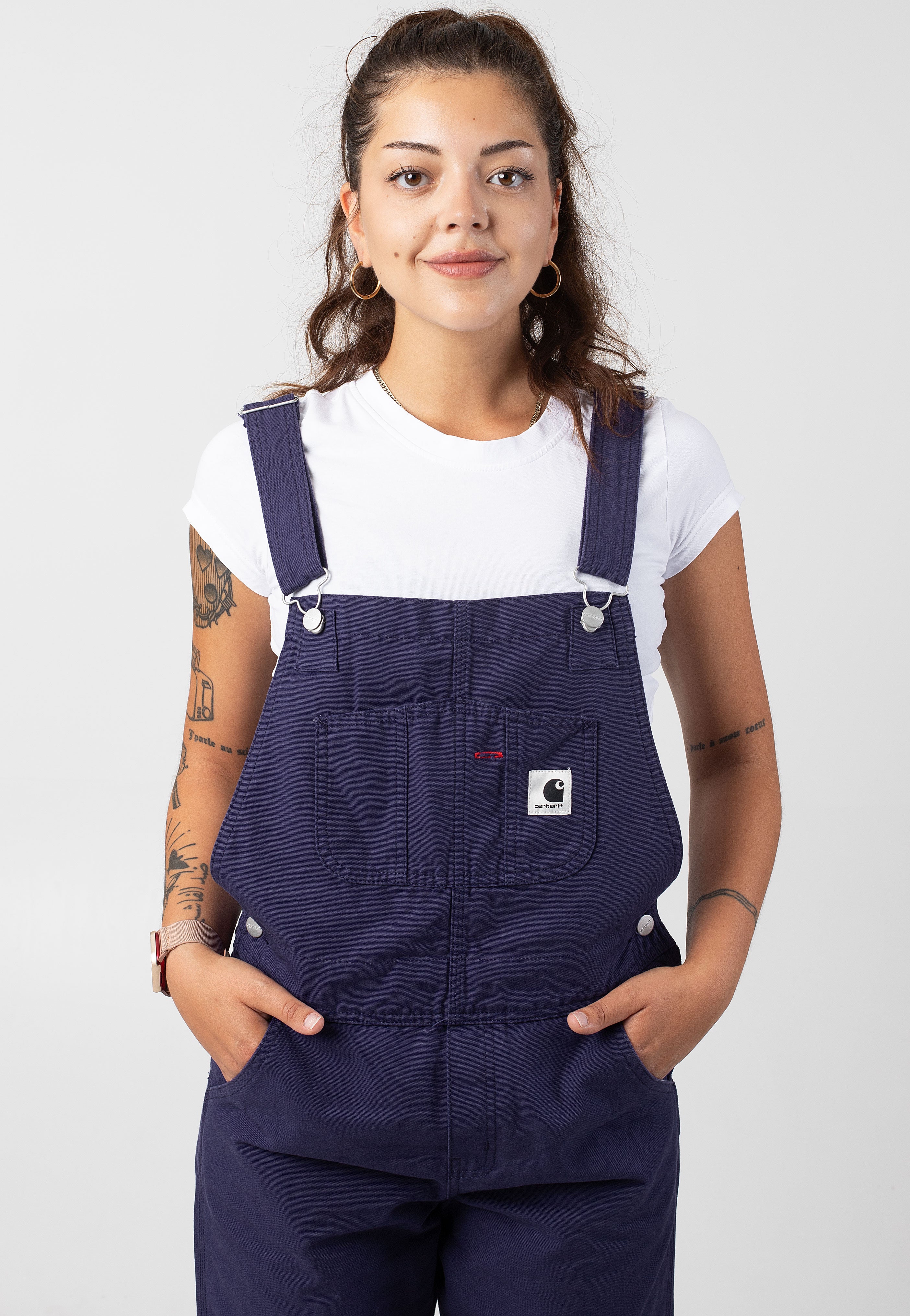 Carhartt WIP - W' Bib Overall Straight Rinsed Aura - Dungarees | Women-Image