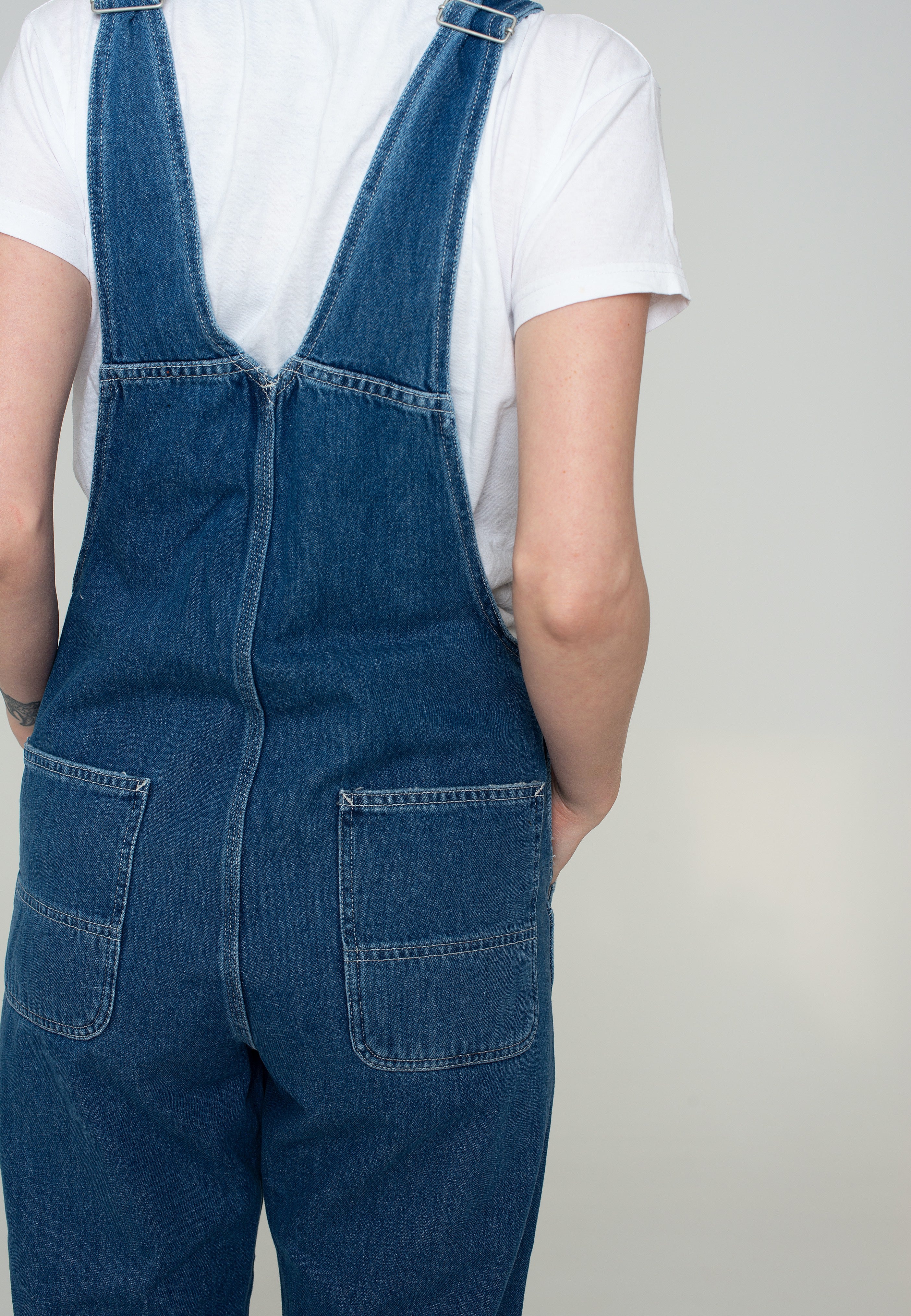 Carhartt WIP - W' Bib Overall Straight Stone Washed Blue - Dungarees | Women-Image