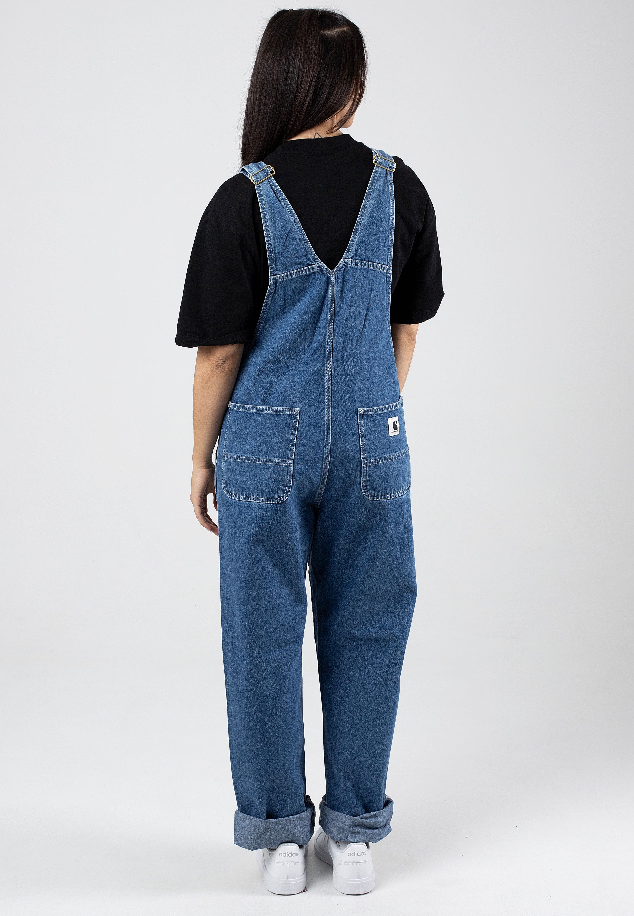 Carhartt WIP - W' Bib Overall Straight Stone Washed Blue - Dungarees | Women-Image