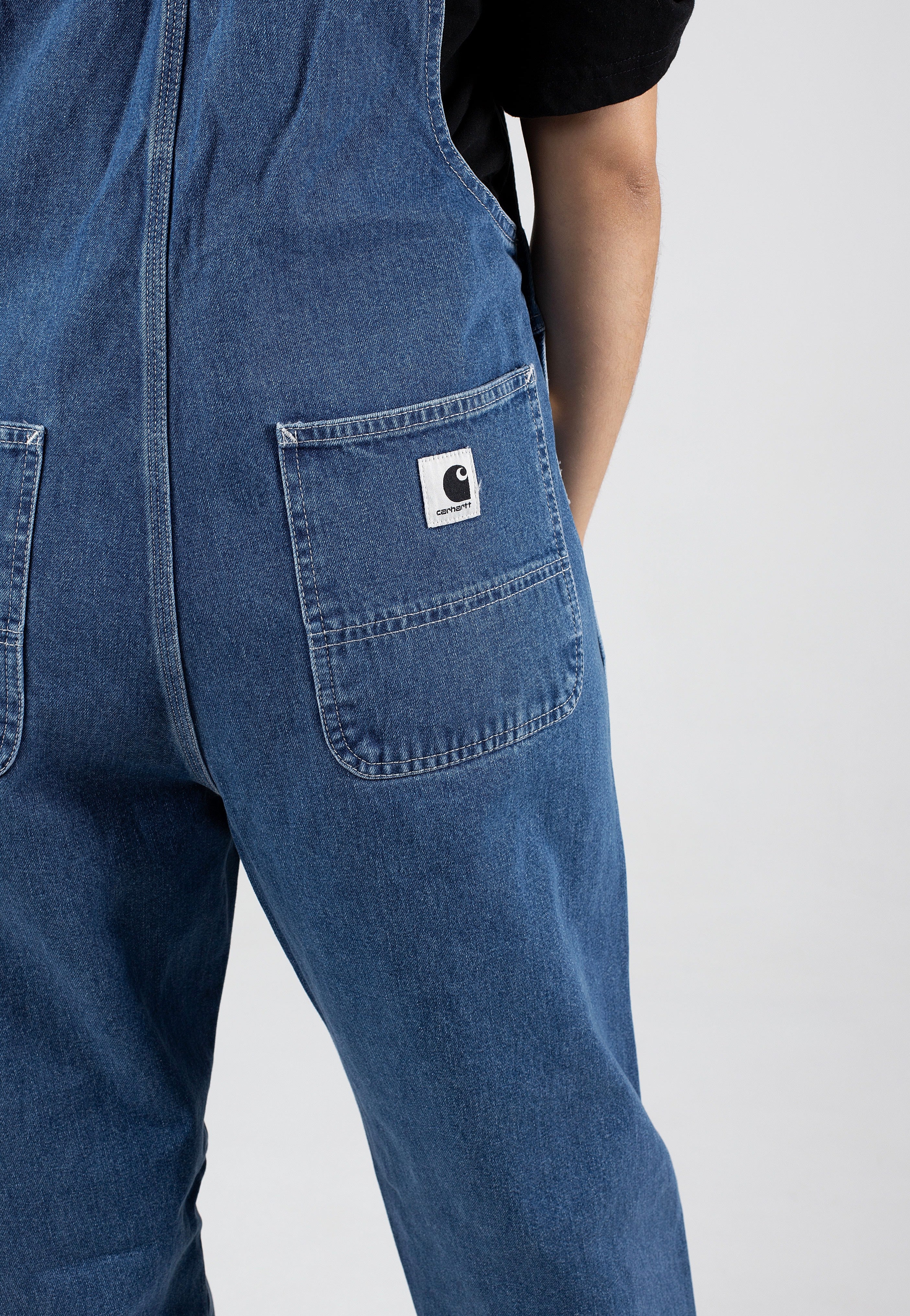 Carhartt WIP - W' Bib Overall Straight Stone Washed Blue - Dungarees | Women-Image