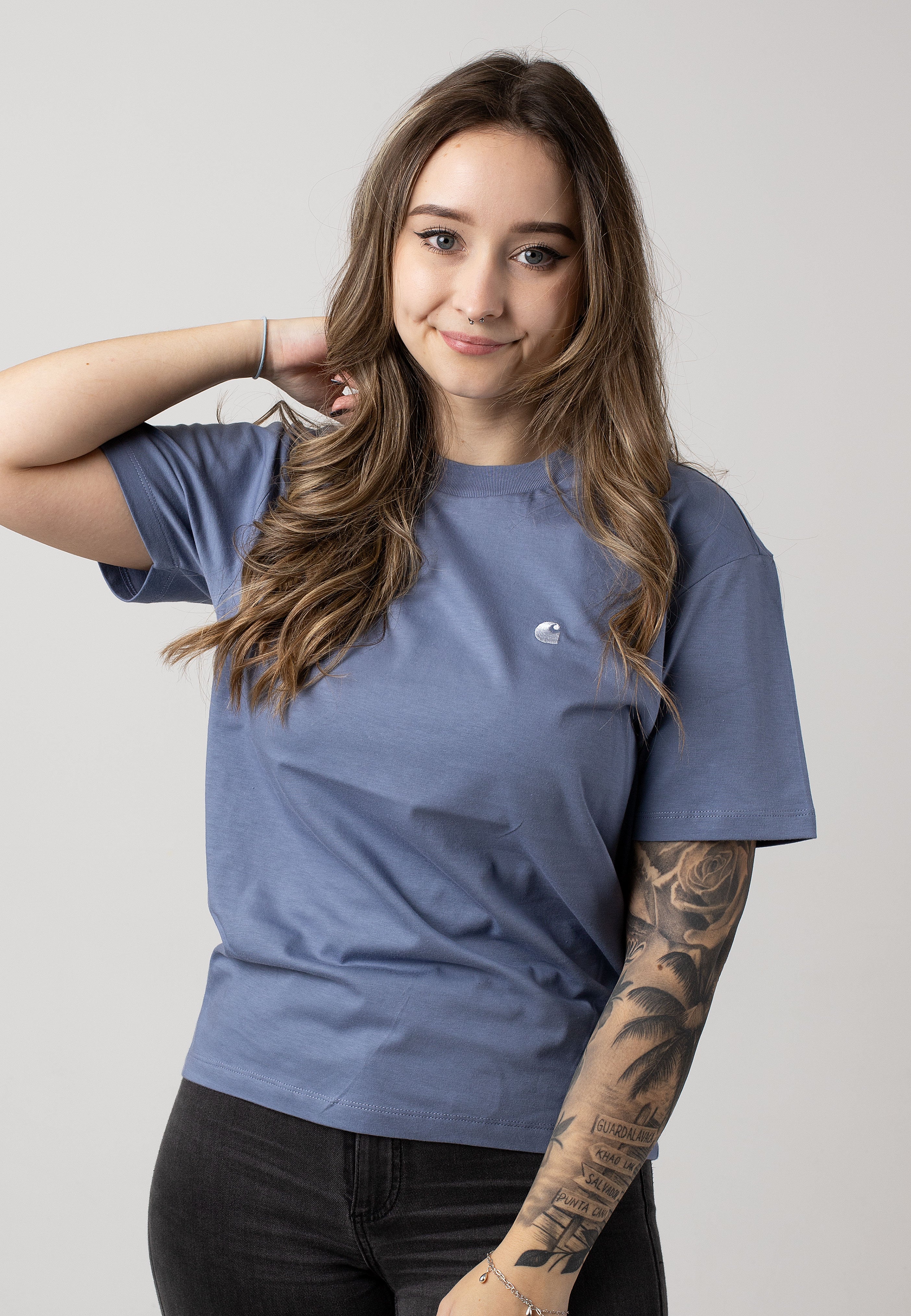 Carhartt WIP - W' Casey Bay Blue/Silver - T-Shirt | Women-Image