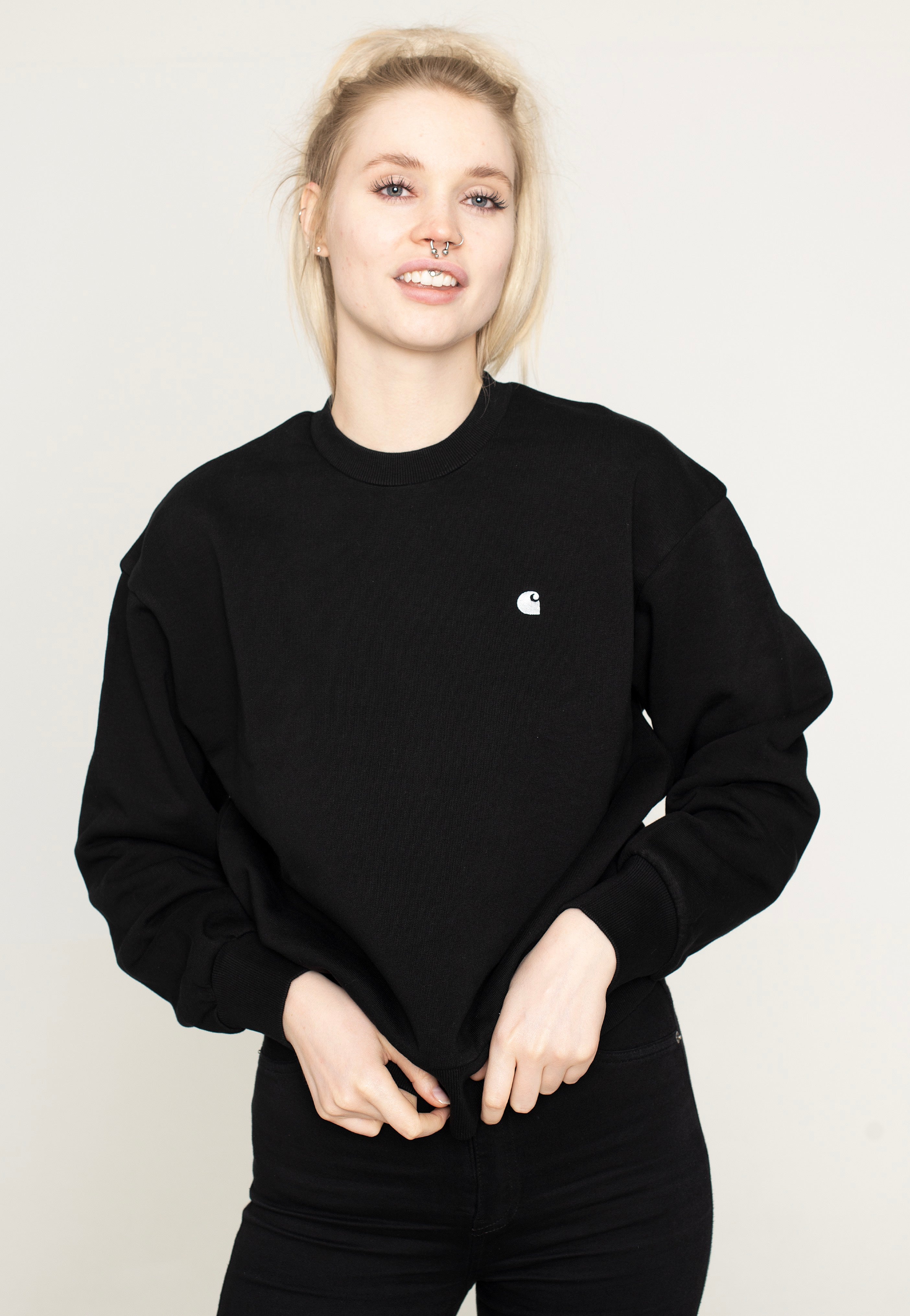 Carhartt WIP - W' Casey Black/Silver - Sweater | Women-Image