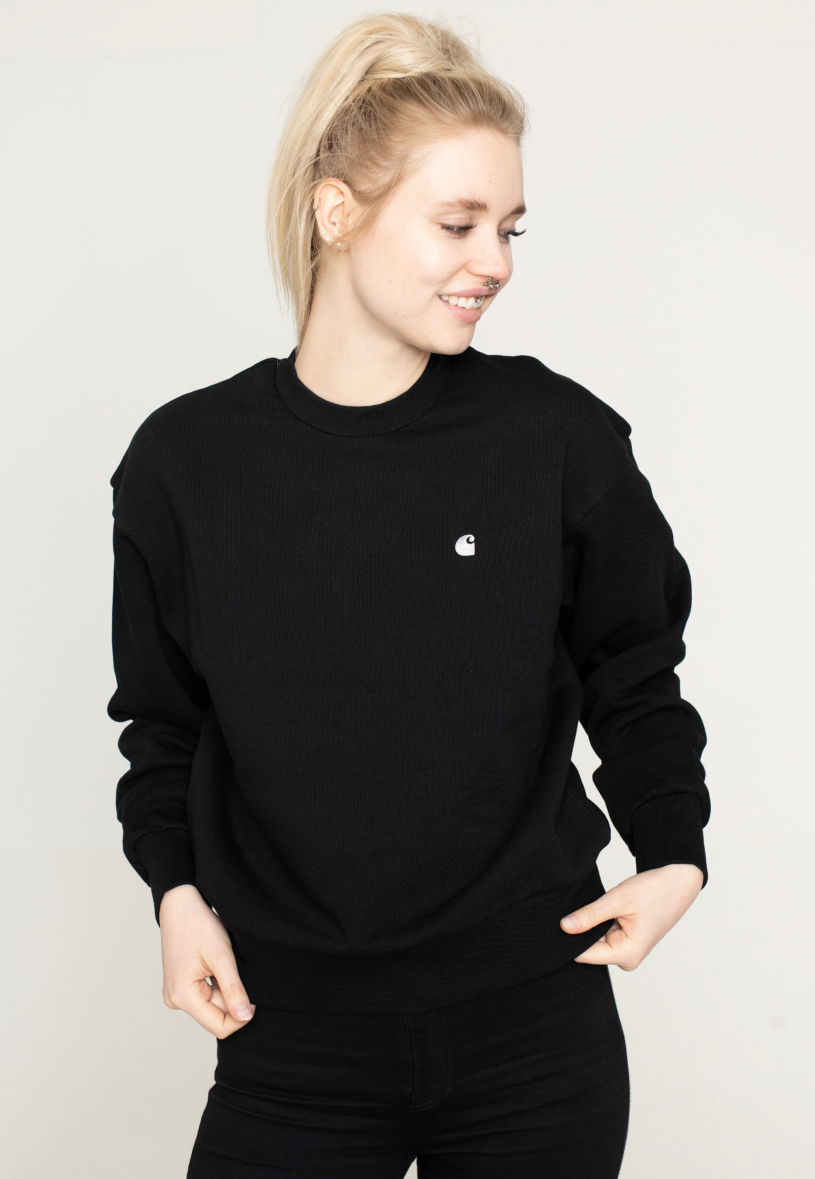 Carhartt WIP - W' Casey Black/Silver - Sweater | Women-Image