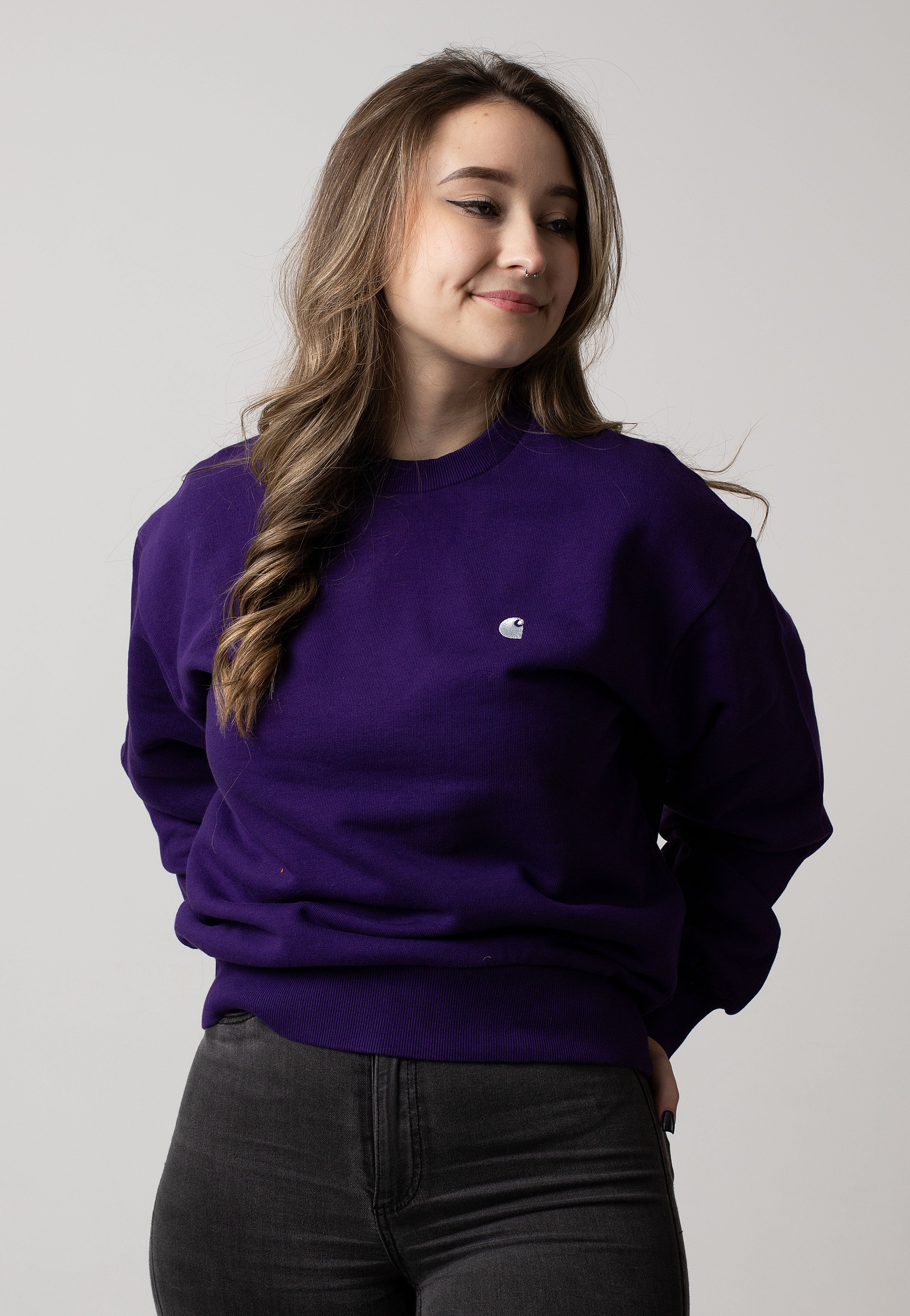 Carhartt WIP - W' Casey Tyrian/Silver - Sweater | Women-Image