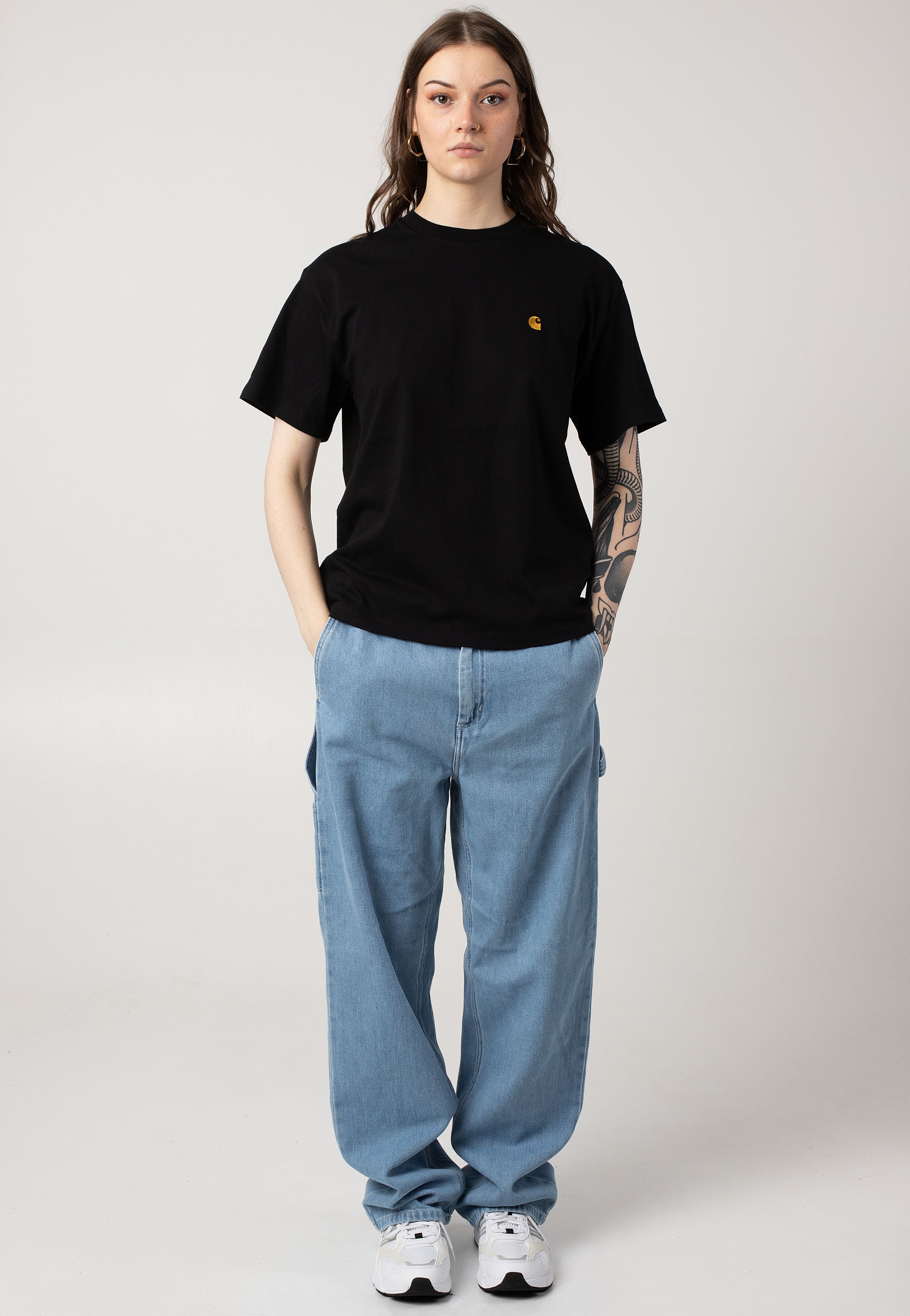 Carhartt WIP - W' Chase Black / Gold - T-Shirt | Women-Image