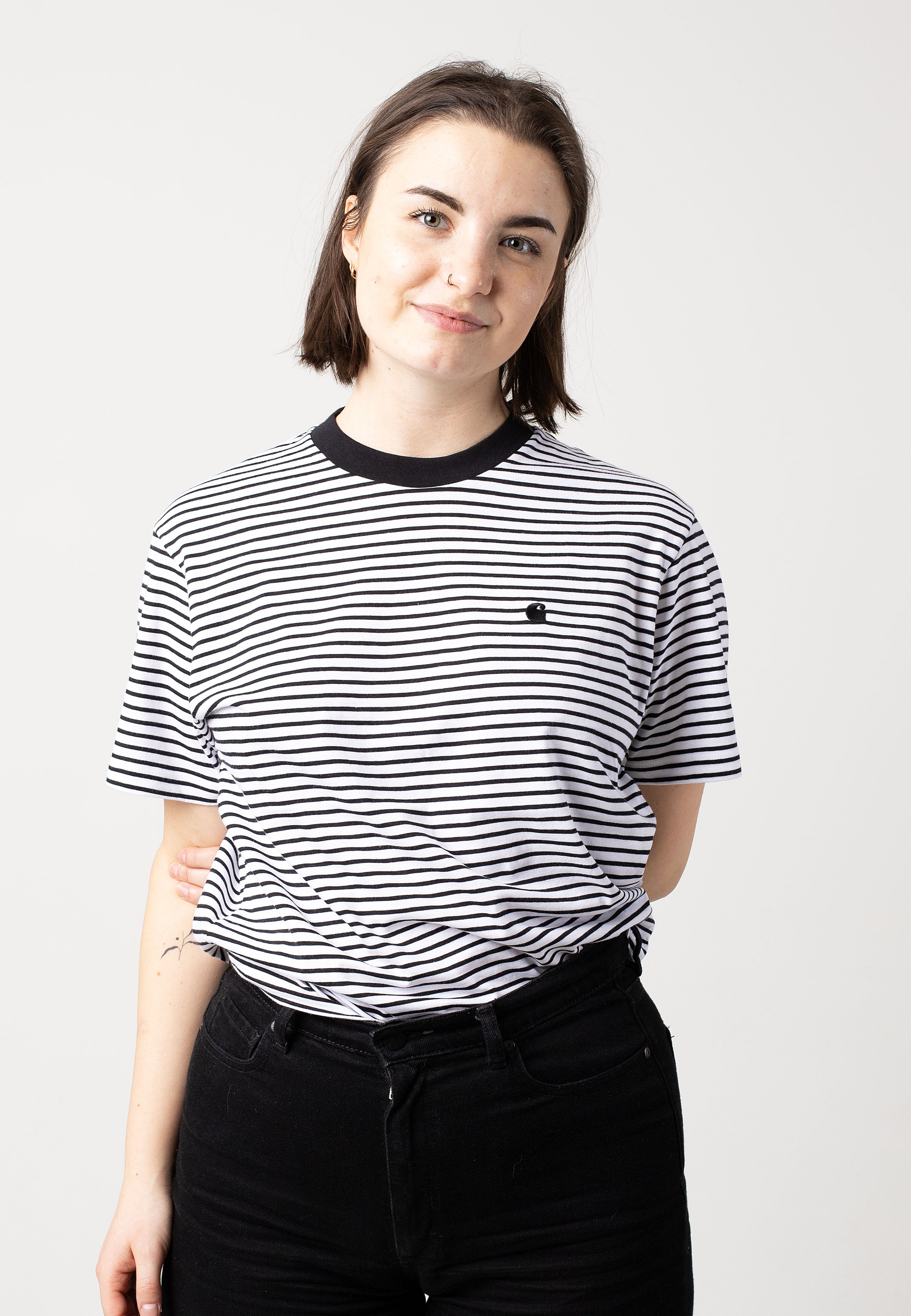 Carhartt WIP - W' Coleen Coleen Stripe/White/Black - T-Shirt | Women-Image