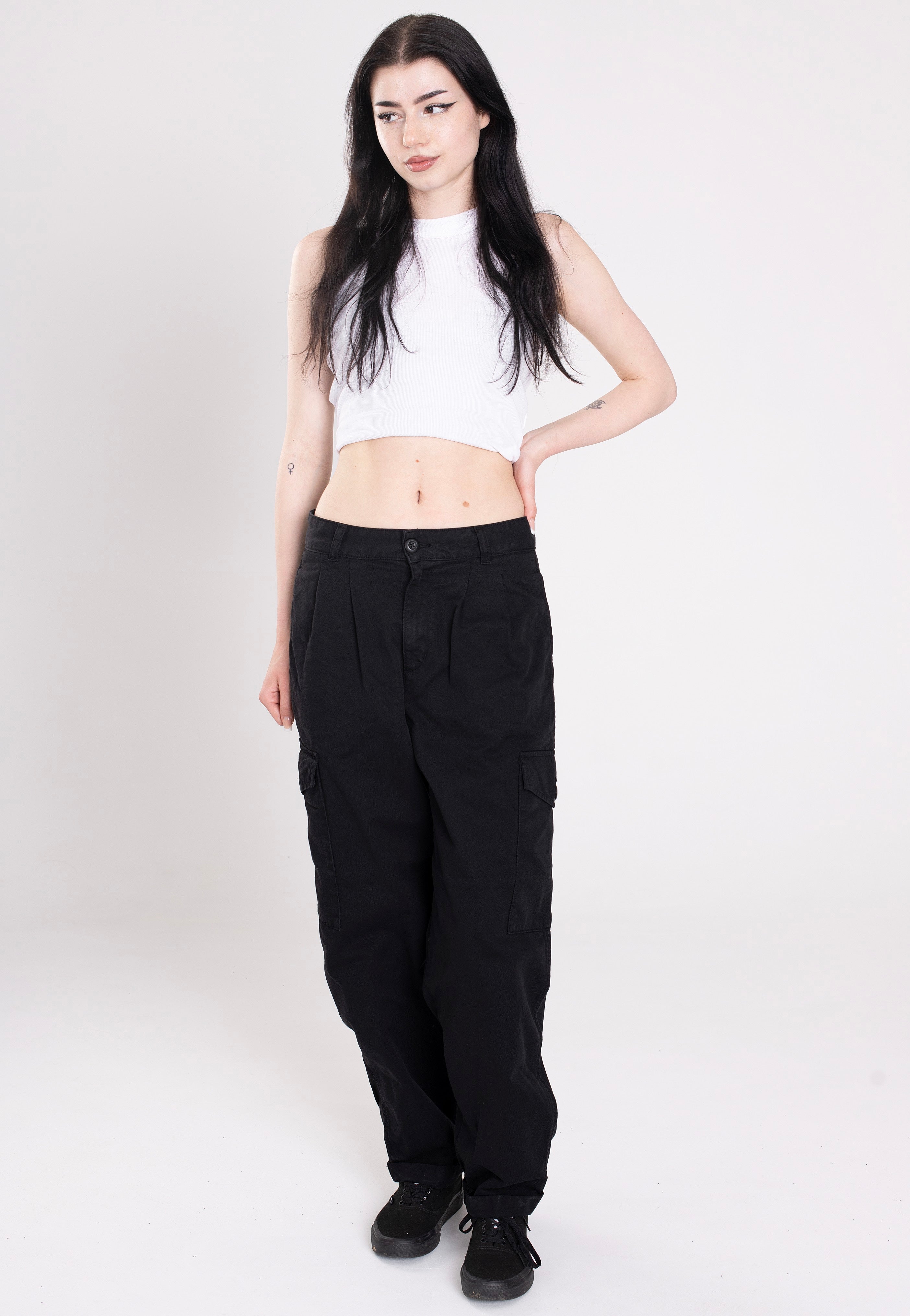 Carhartt WIP - W' Collins Garment Dyed Black - Pants | Women-Image