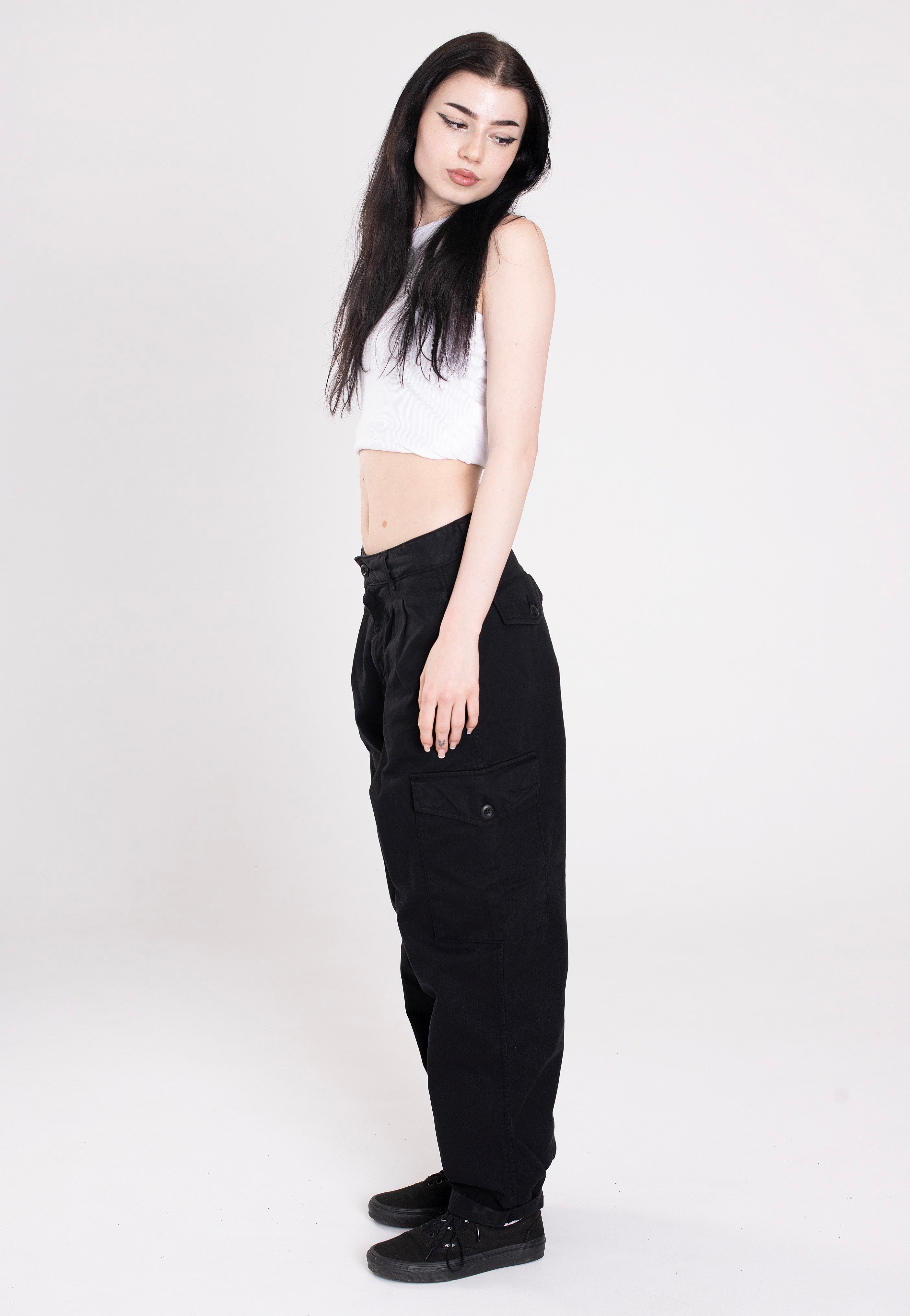 Carhartt WIP - W' Collins Garment Dyed Black - Pants | Women-Image