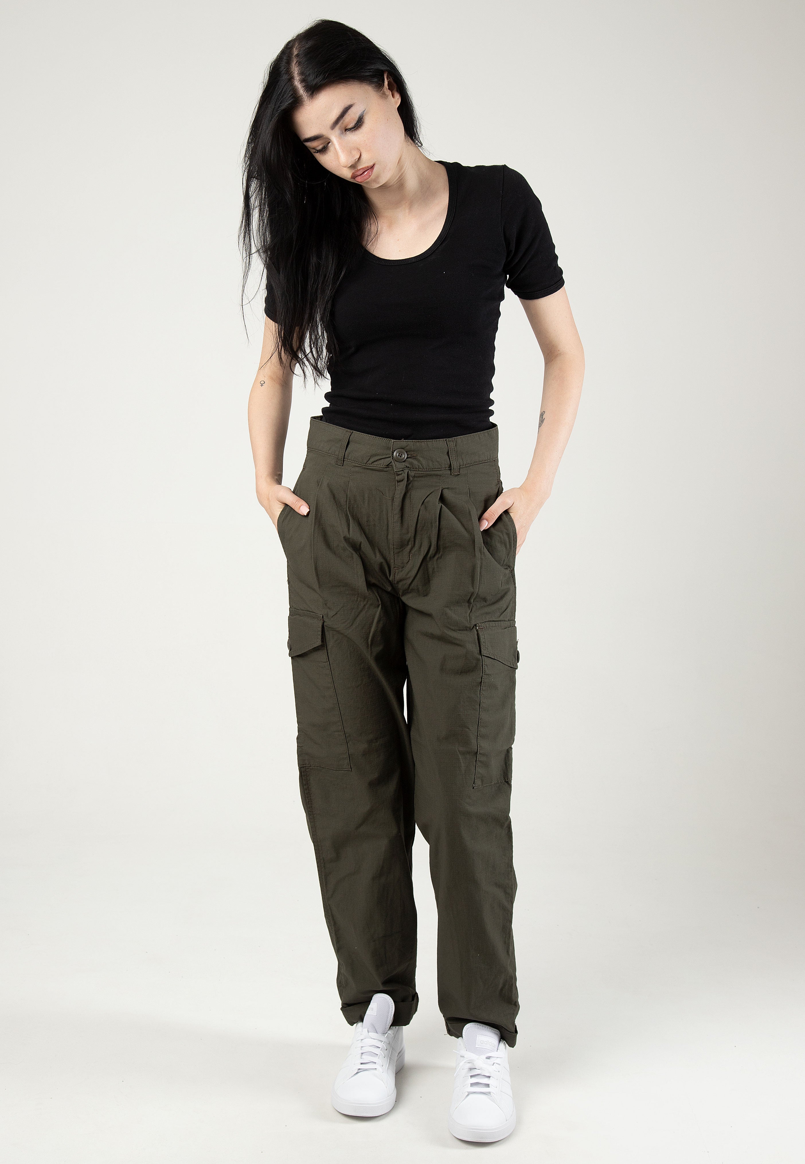 Carhartt WIP - W' Collins Rinsed Cypress - Pants | Women-Image