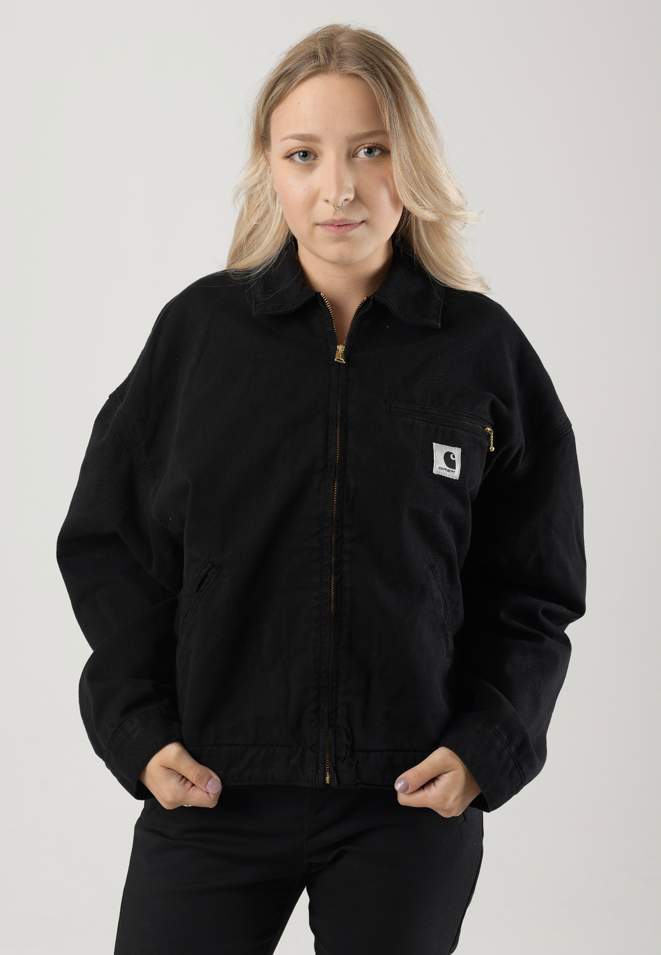 Carhartt WIP - W' Derby Garment Dyed Black - Jacket | Women-Image