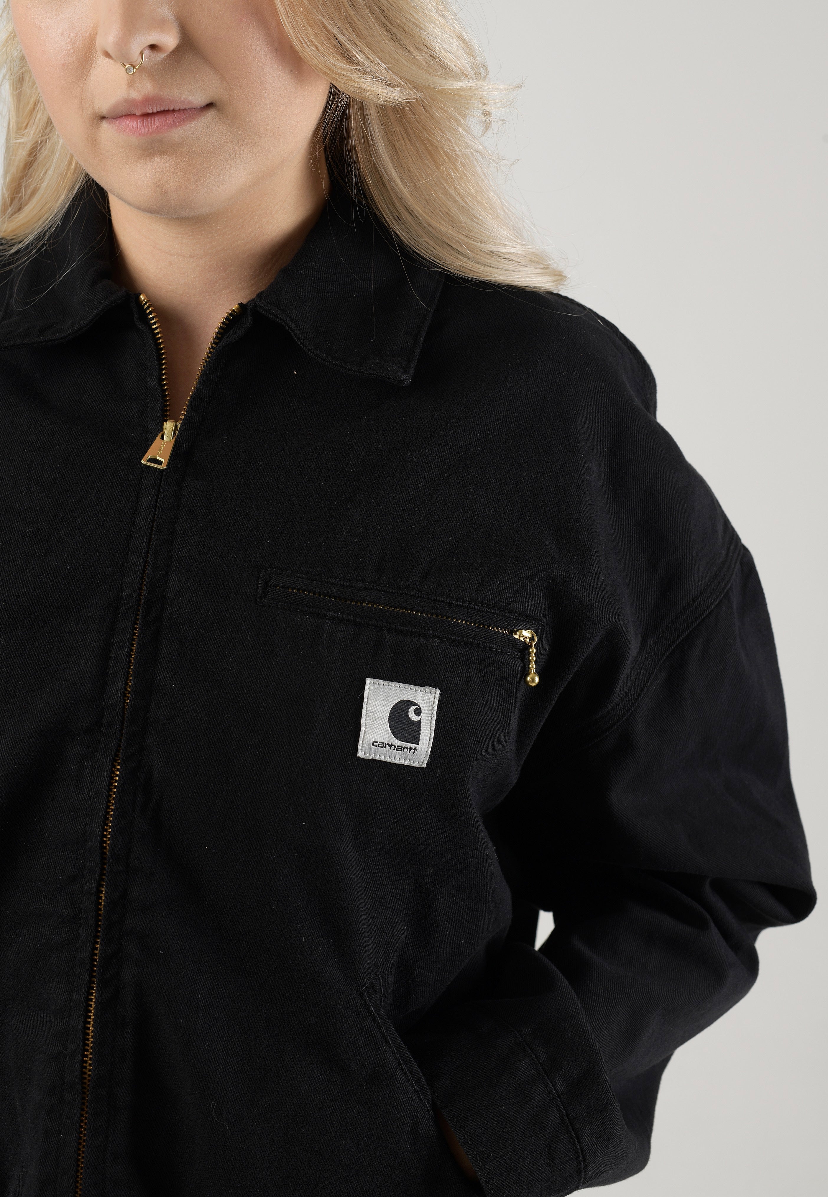 Carhartt WIP - W' Derby Garment Dyed Black - Jacket | Women-Image