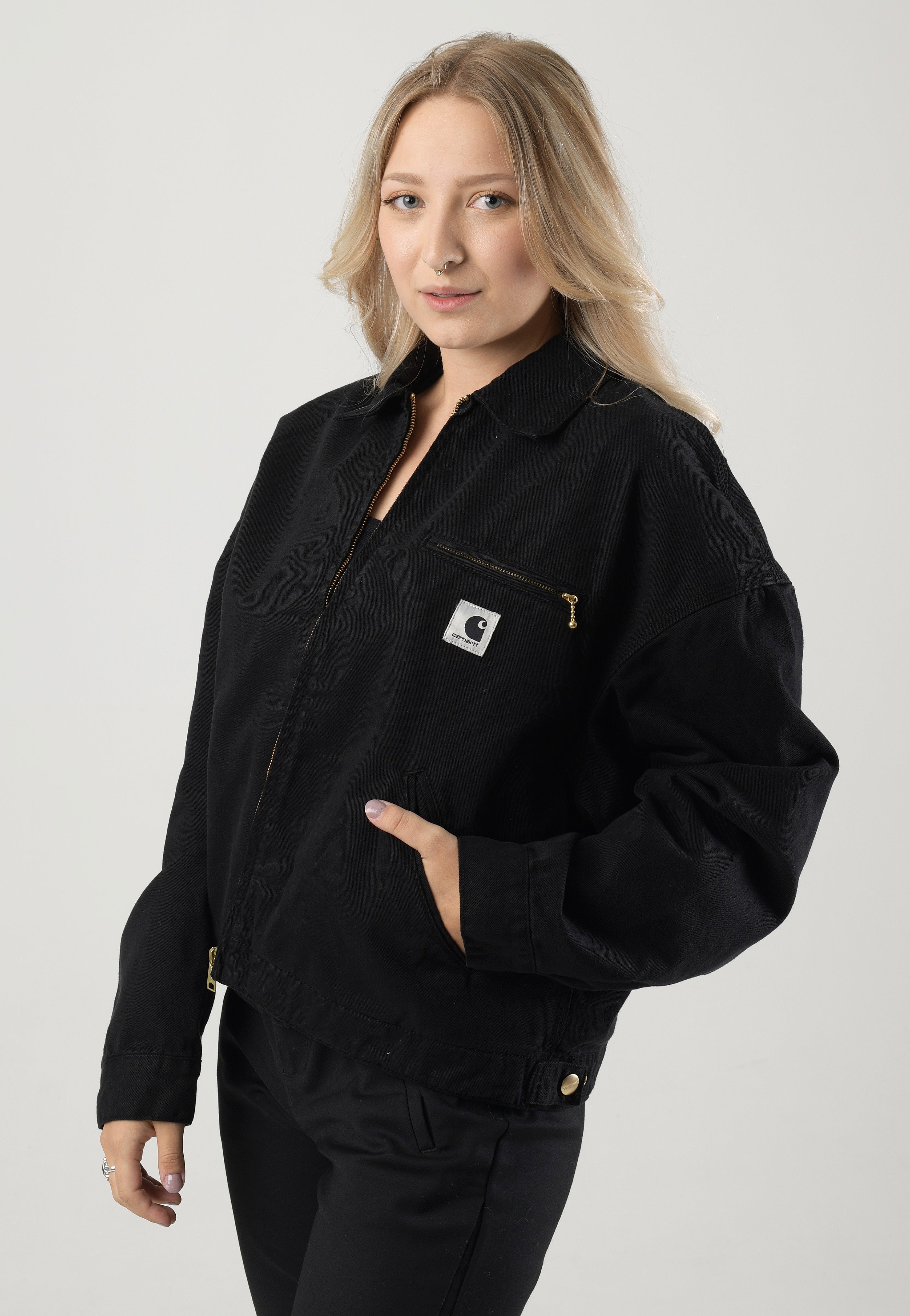 Carhartt WIP - W' Derby Garment Dyed Black - Jacket | Women-Image