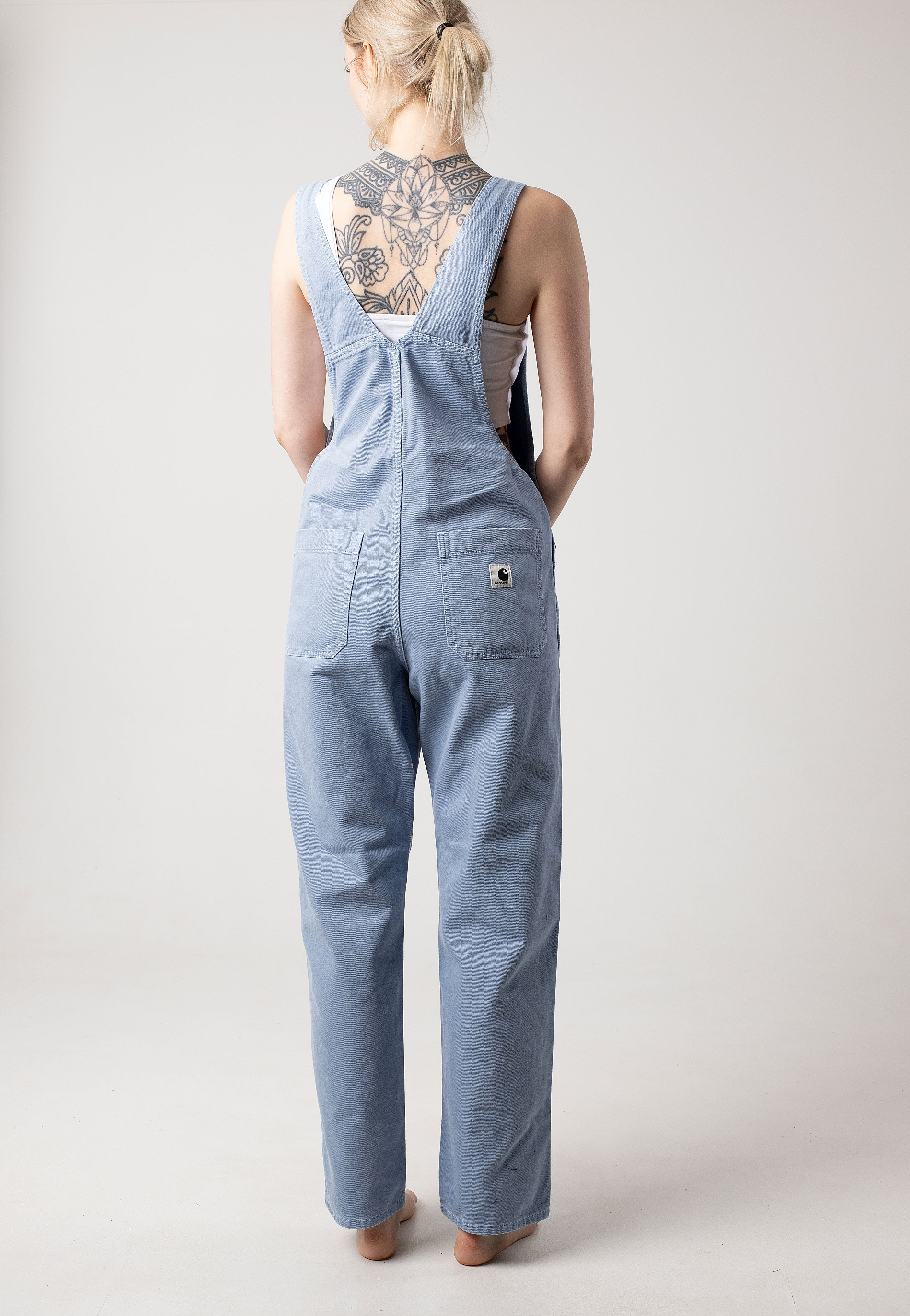 Carhartt WIP - W' Garrison Bib Stone Dyed Frosted Blue - Dungarees | Women-Image