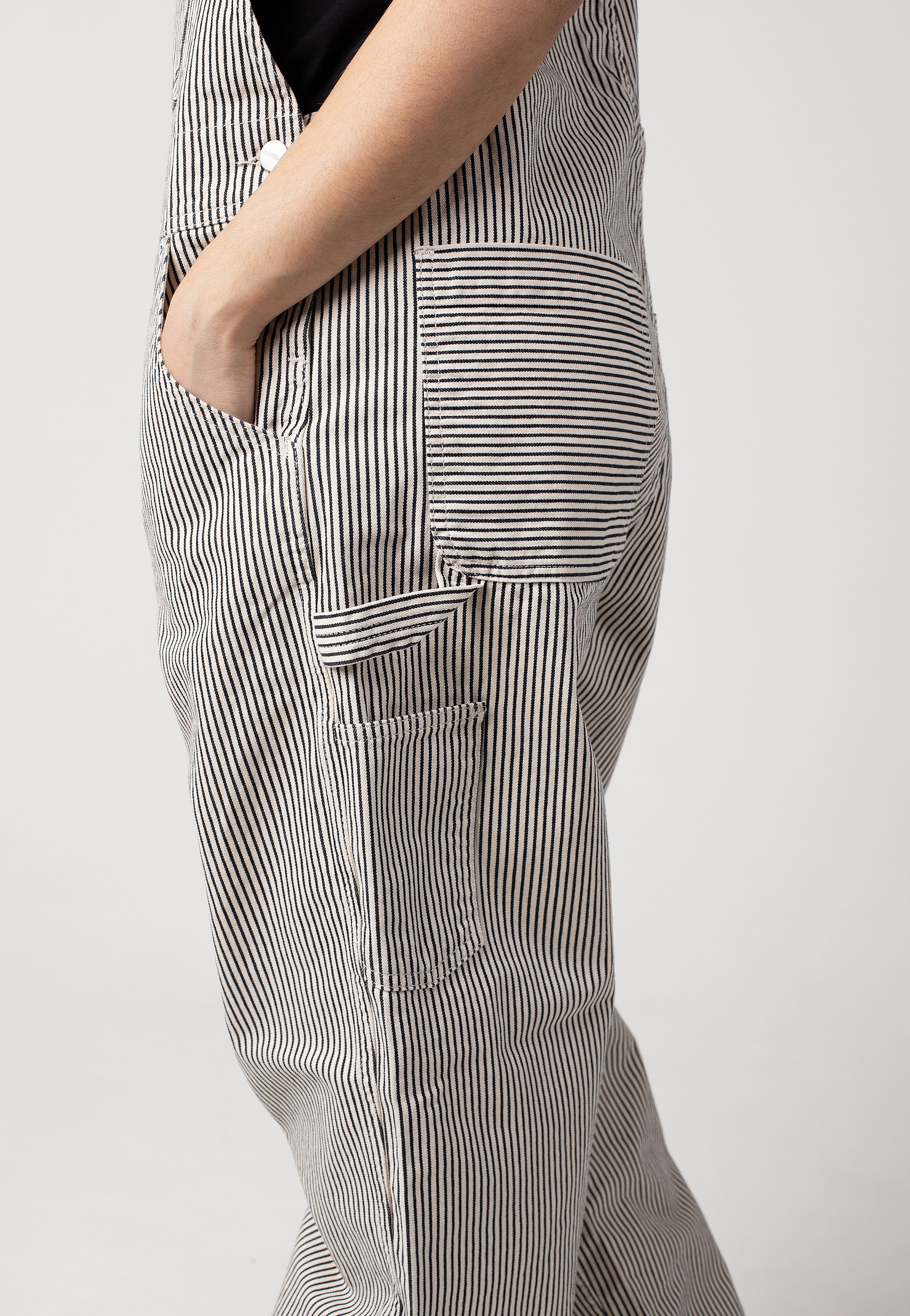 Carhartt WIP - W' Haywood Bib Rinsed Haywood Stripe/Wax/Black - Dungarees | Women-Image