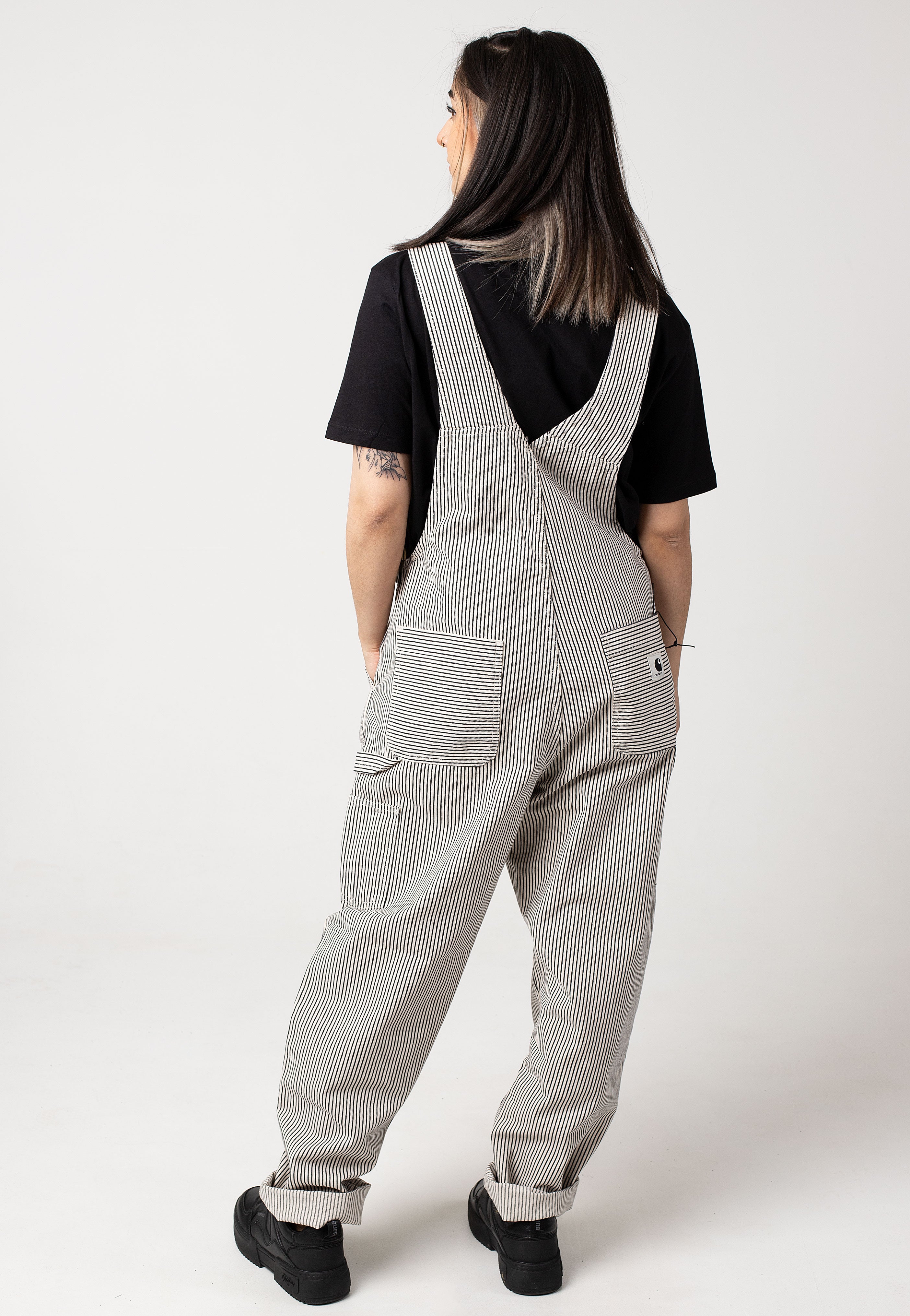 Carhartt WIP - W' Haywood Bib Rinsed Haywood Stripe/Wax/Black - Dungarees | Women-Image