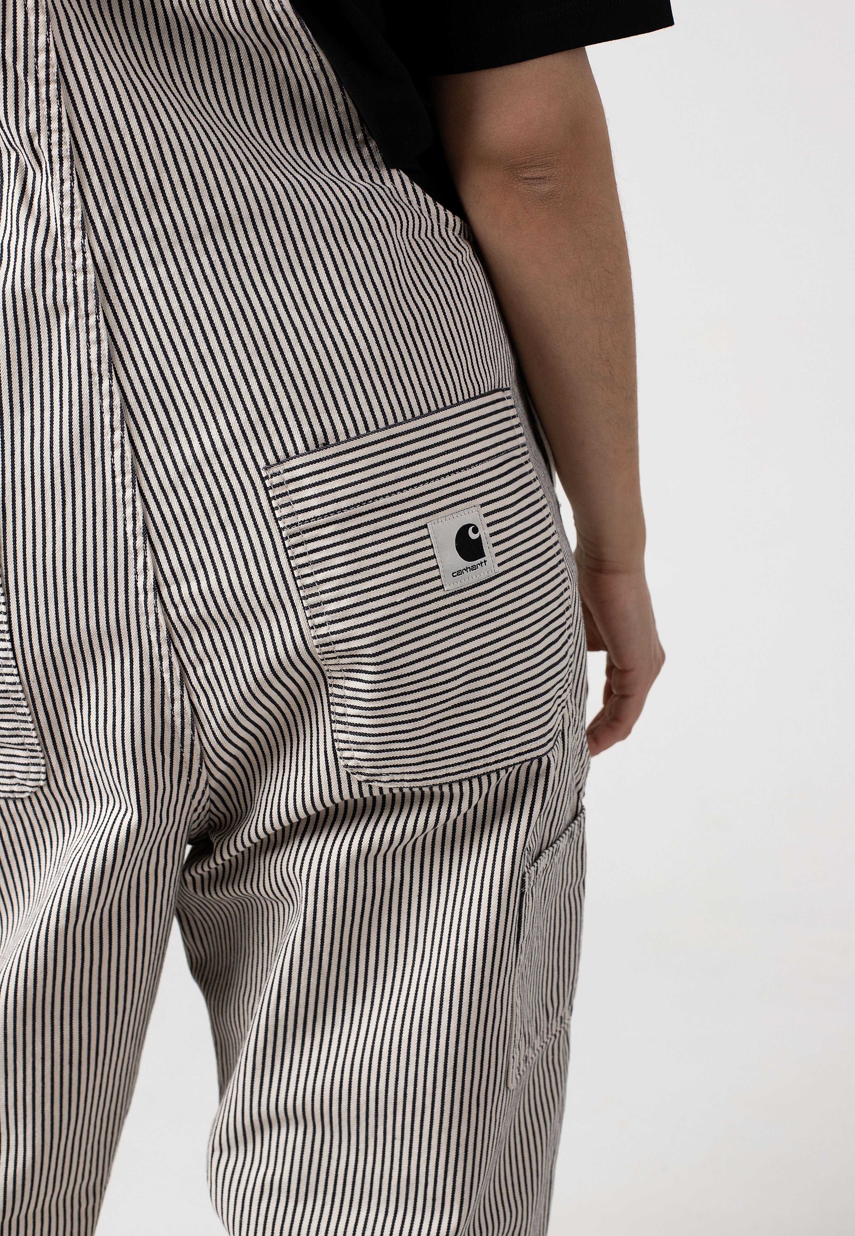 Carhartt WIP - W' Haywood Bib Rinsed Haywood Stripe/Wax/Black - Dungarees | Women-Image