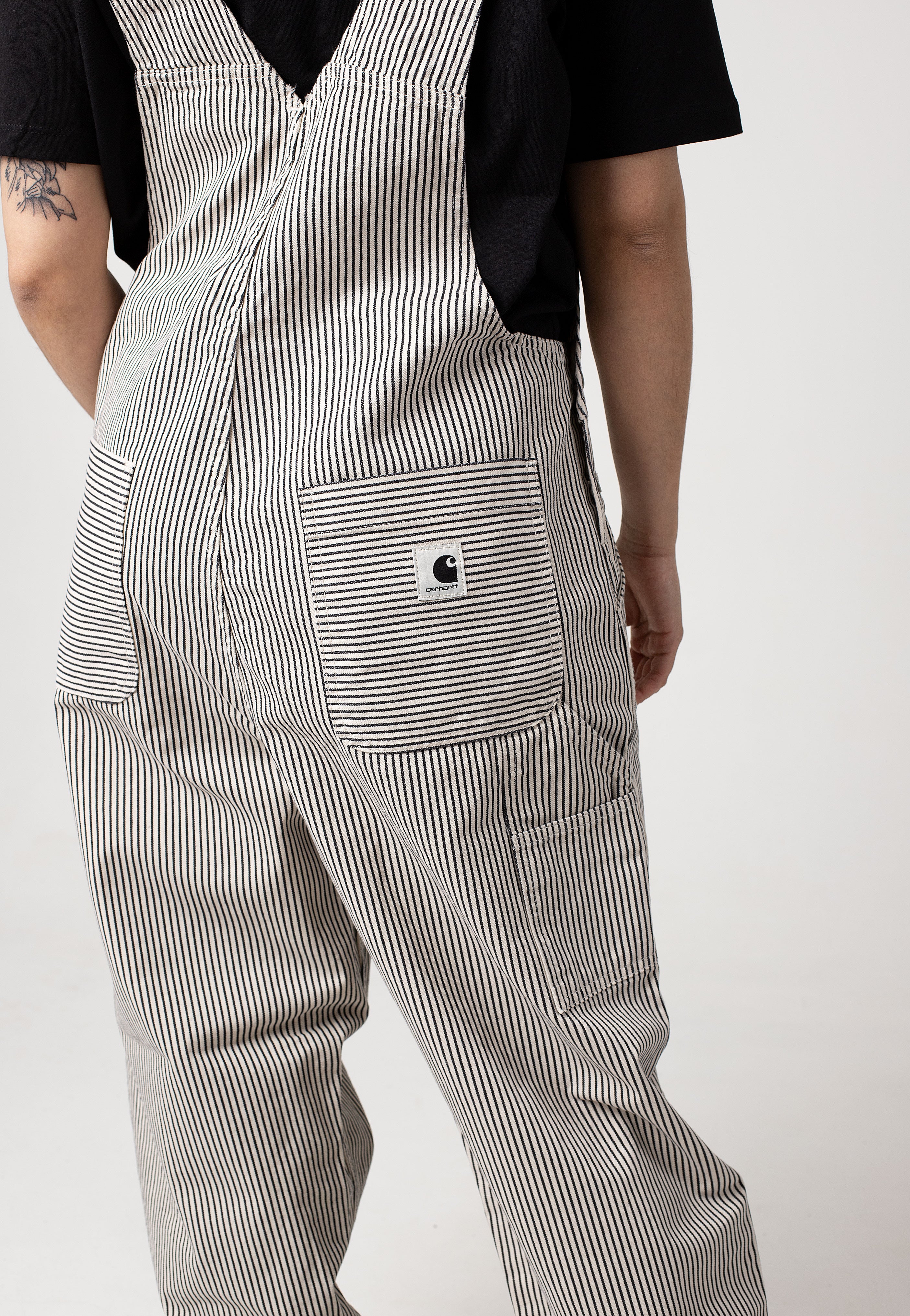 Carhartt WIP - W' Haywood Bib Rinsed Haywood Stripe/Wax/Black - Dungarees | Women-Image