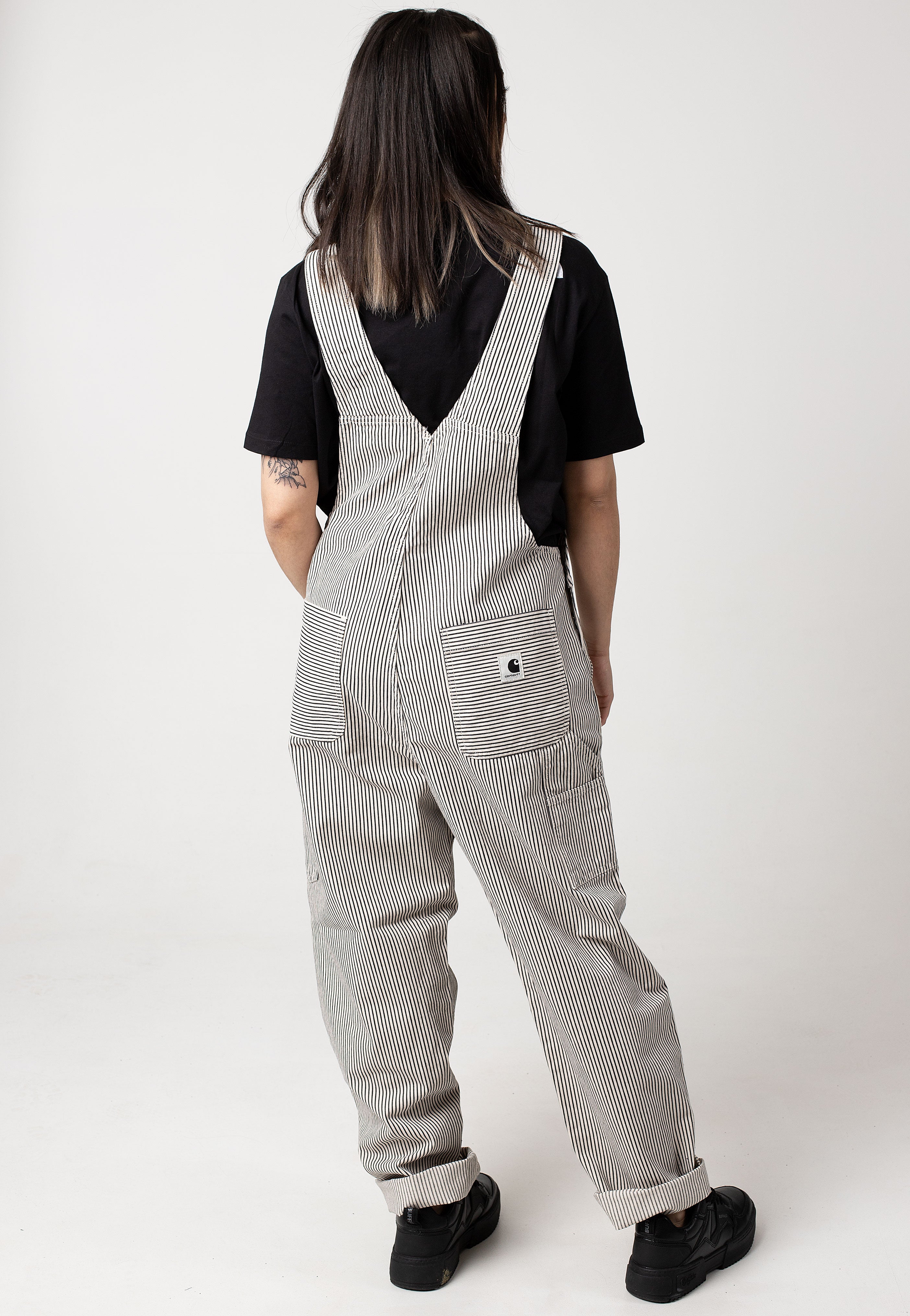 Carhartt WIP - W' Haywood Bib Rinsed Haywood Stripe/Wax/Black - Dungarees | Women-Image