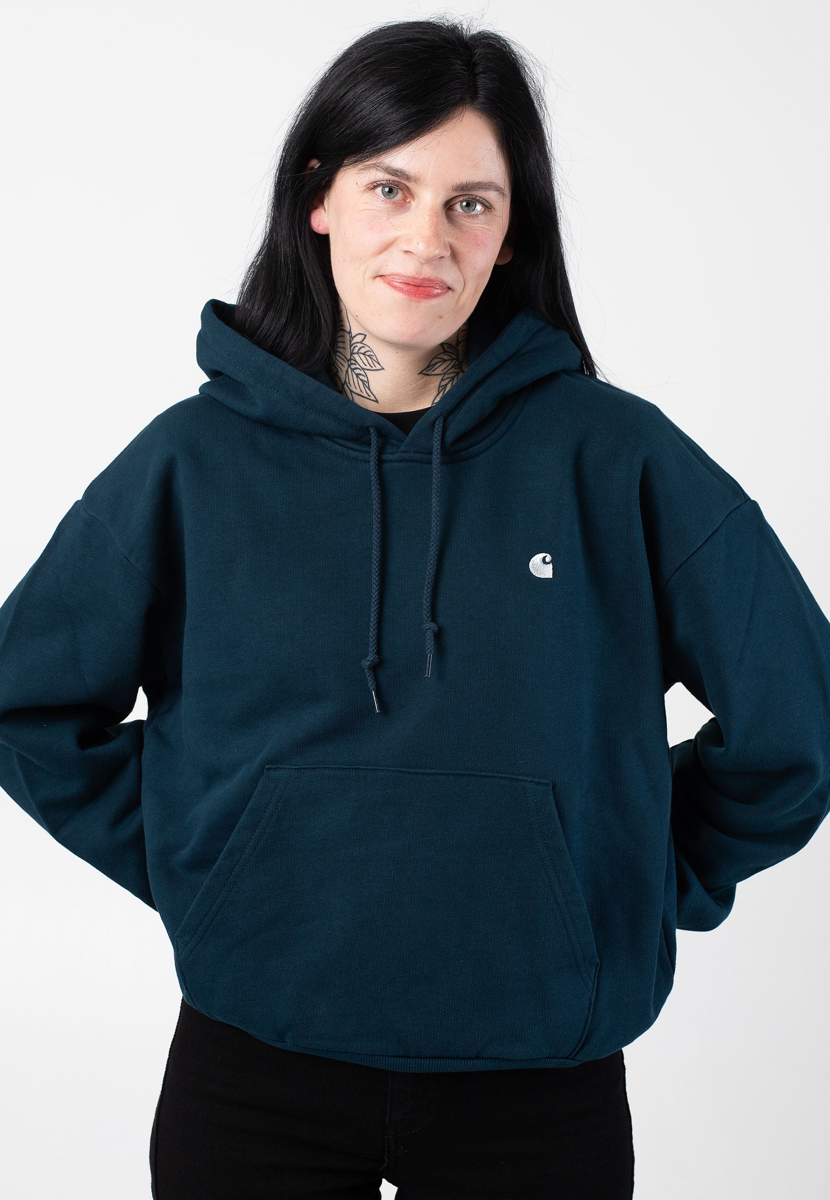 Carhartt WIP - W' Hooded Casey Duck Blue/Silver - Hoodie | Women-Image