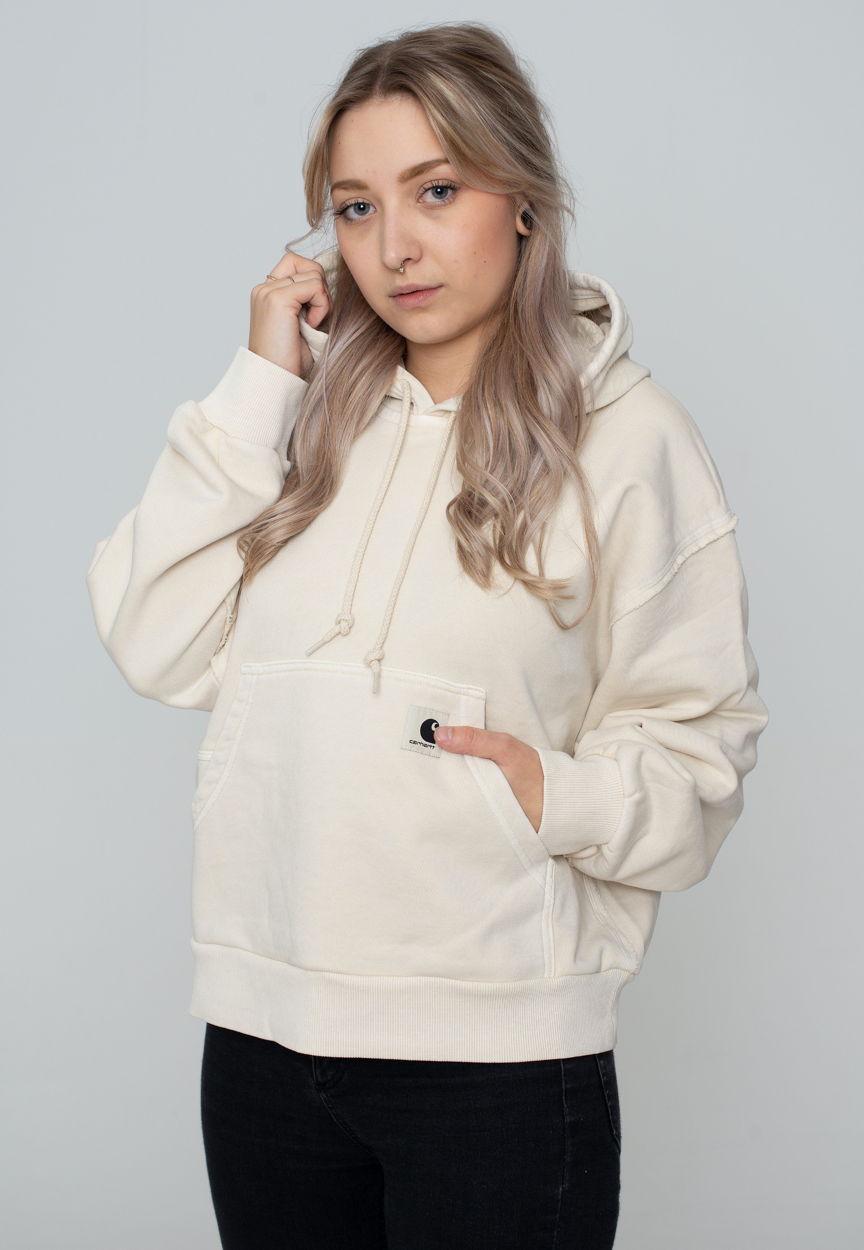 Carhartt WIP - W' Hooded Tacoma Garment Dyed Natural - Hoodie | Women-Image