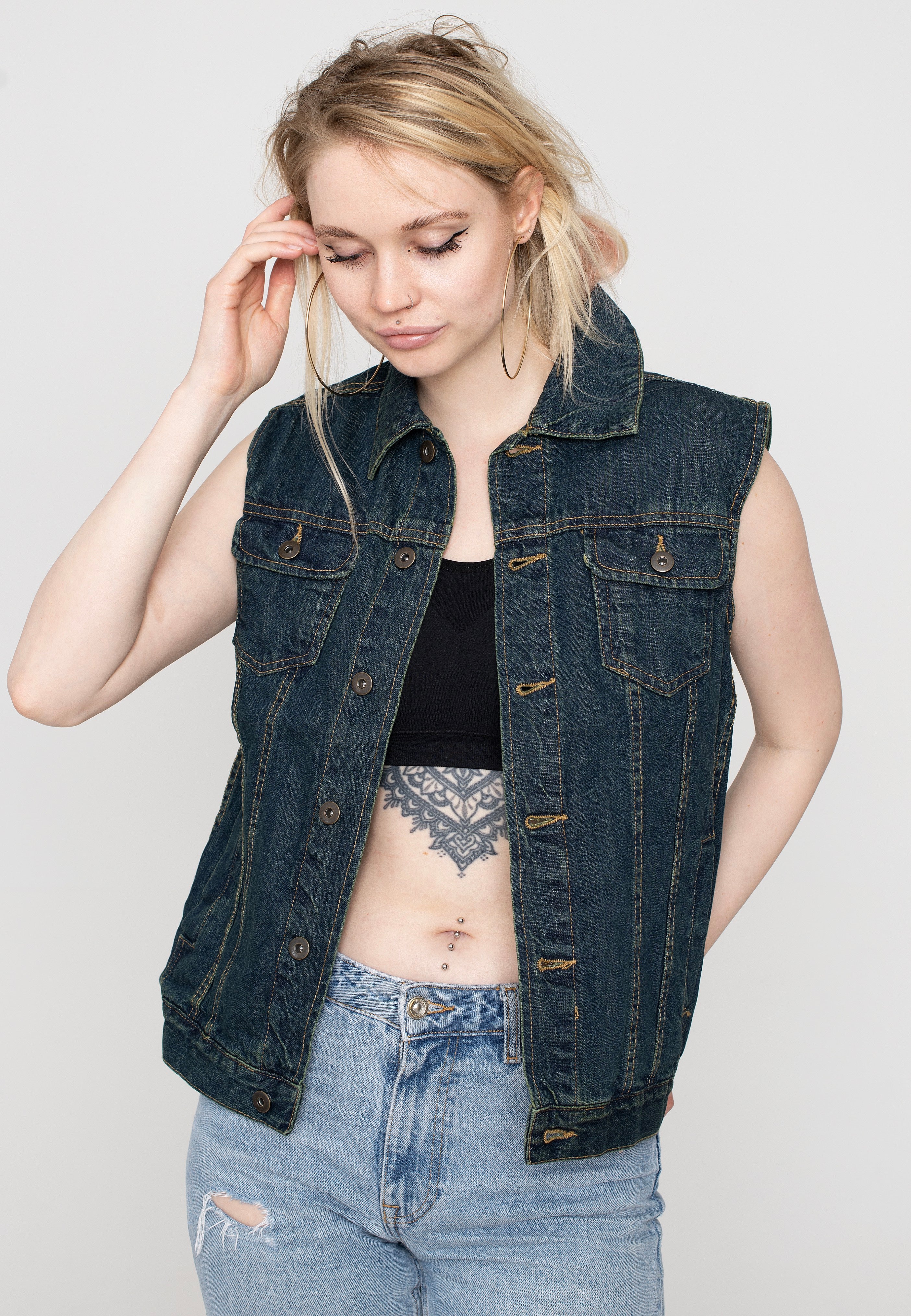 Urban Classics - Denim Denimblue - Jeans Vest | Women-Image